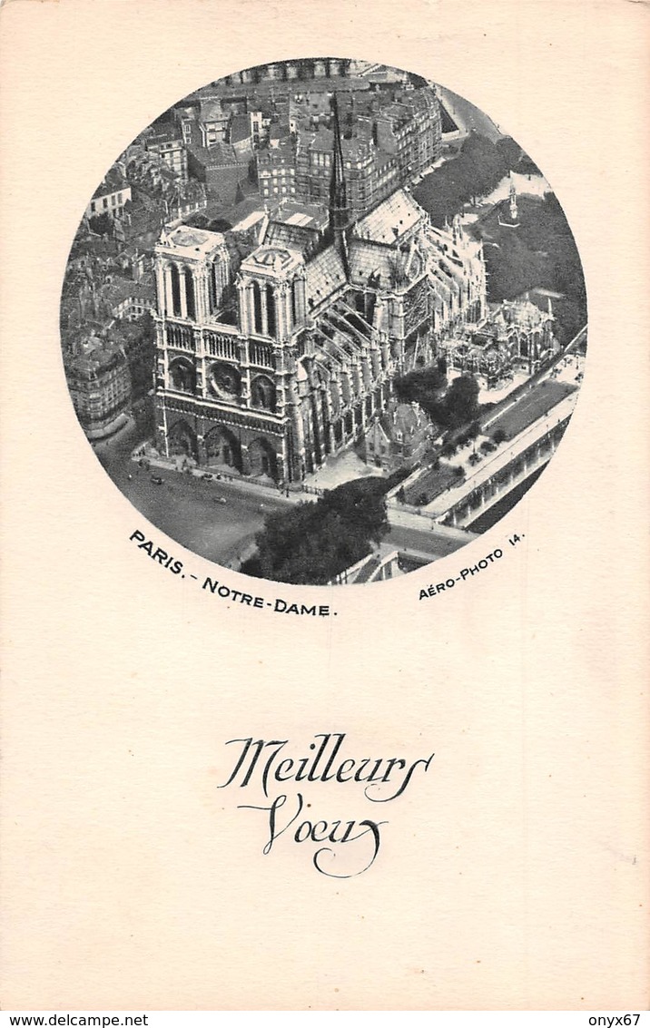 Carte Postale PARIS (75) Cathédrale Notre-Dame 1163-1260 Flèche Tombée 15-04-2019-Religion-Aéro-photo-Meilleurs Voeux - Kerken