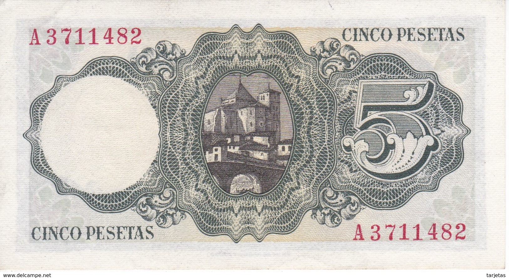 BILLETE DE ESPAÑA DE 5 PTAS DEL 16/08/1951 SERIE A  EN CALIDAD EBC  (XF)   (BANKNOTE) - 5 Pesetas