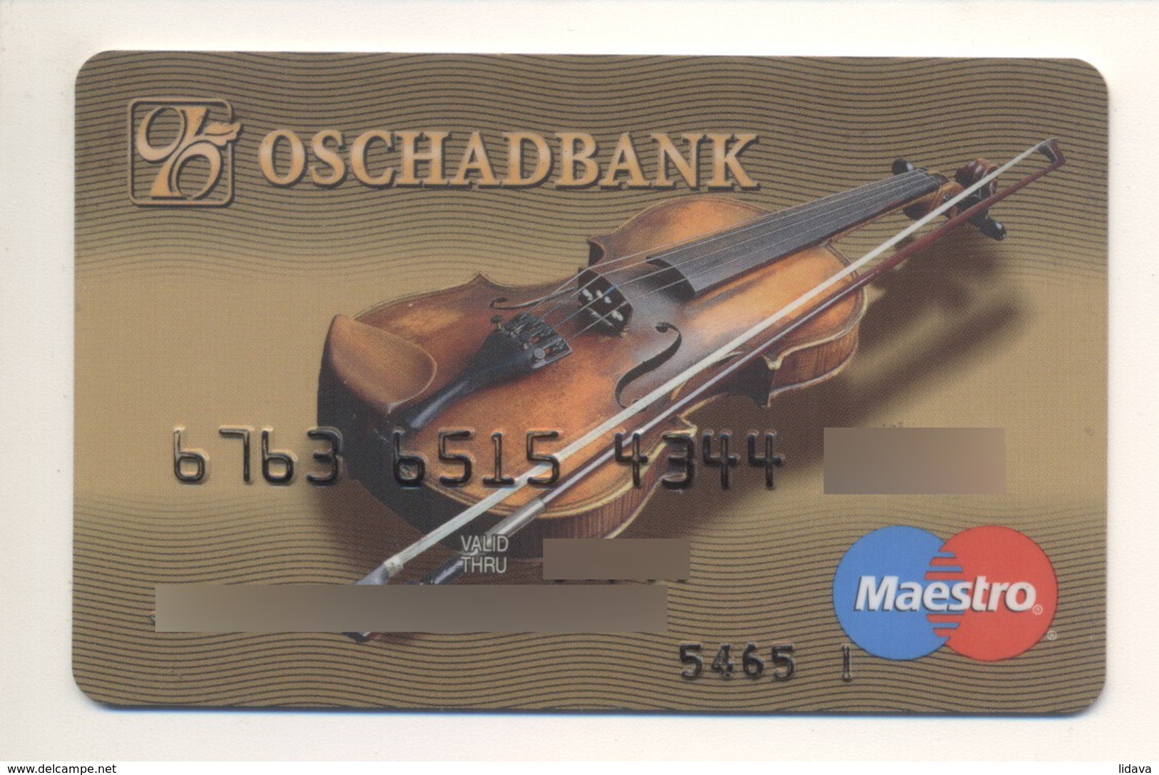 Credit Card Music Violin Bankcard Oschadbank Bank UKRAINE Maestro Expired - Geldkarten (Ablauf Min. 10 Jahre)