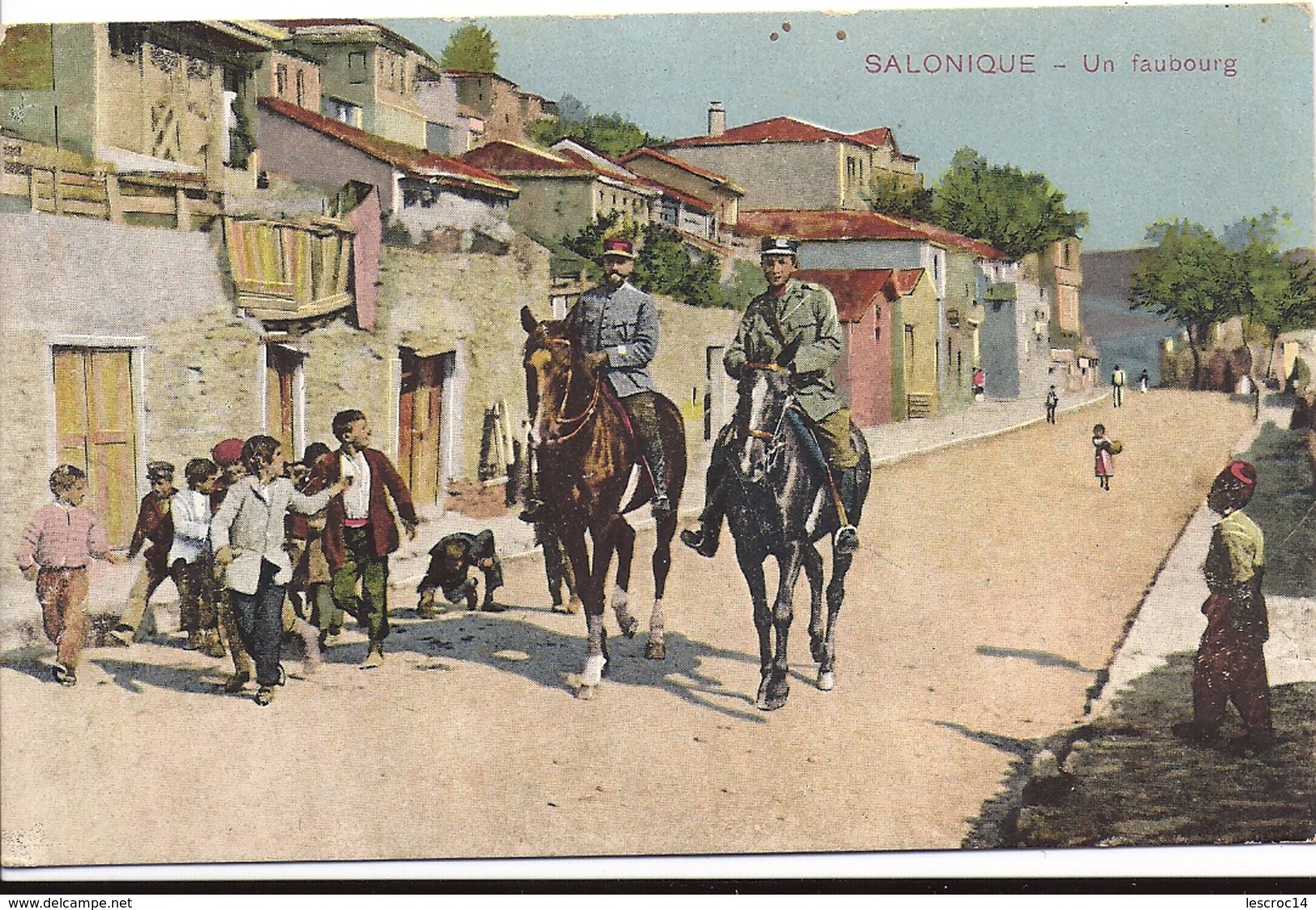 SALONIQUE Un Faubourg 1917 Correspondance Cardaillac Rouen - Greece