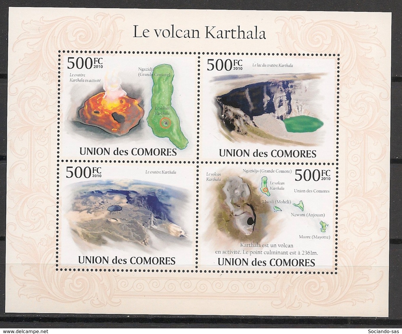 Comores - 2009 - N°Yv. 1898 à 1901 - Volcan - Neuf Luxe ** / MNH / Postfrisch - Volcanos