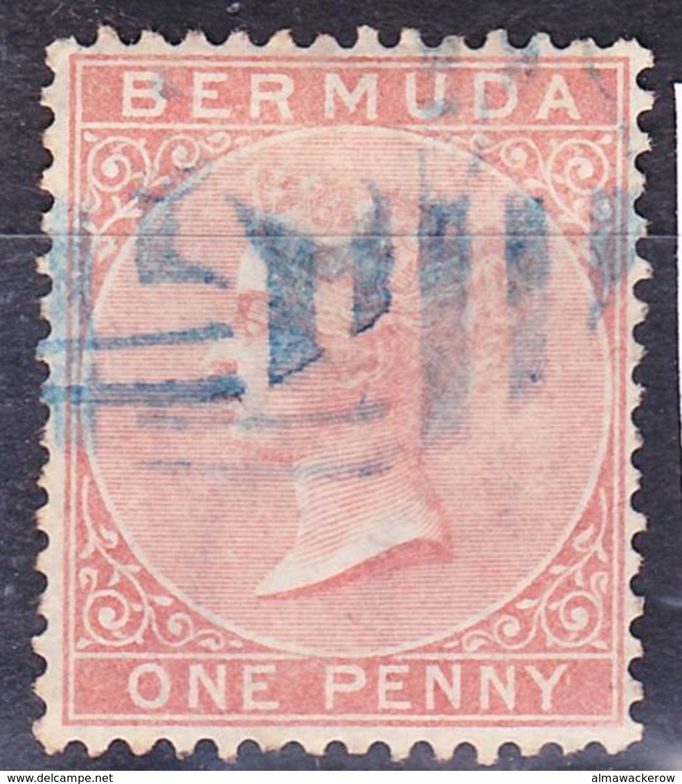 Bermuda 1865 QV Definitive Wmk Crown CC Mi 1Ab Used O - Bermuda