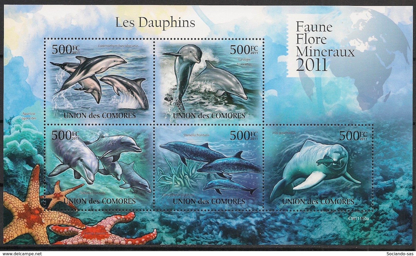 Comores - 2011 - N°Yv. 2170 à 2174 - Dauphins - Neuf Luxe ** / MNH / Postfrisch - Dauphins