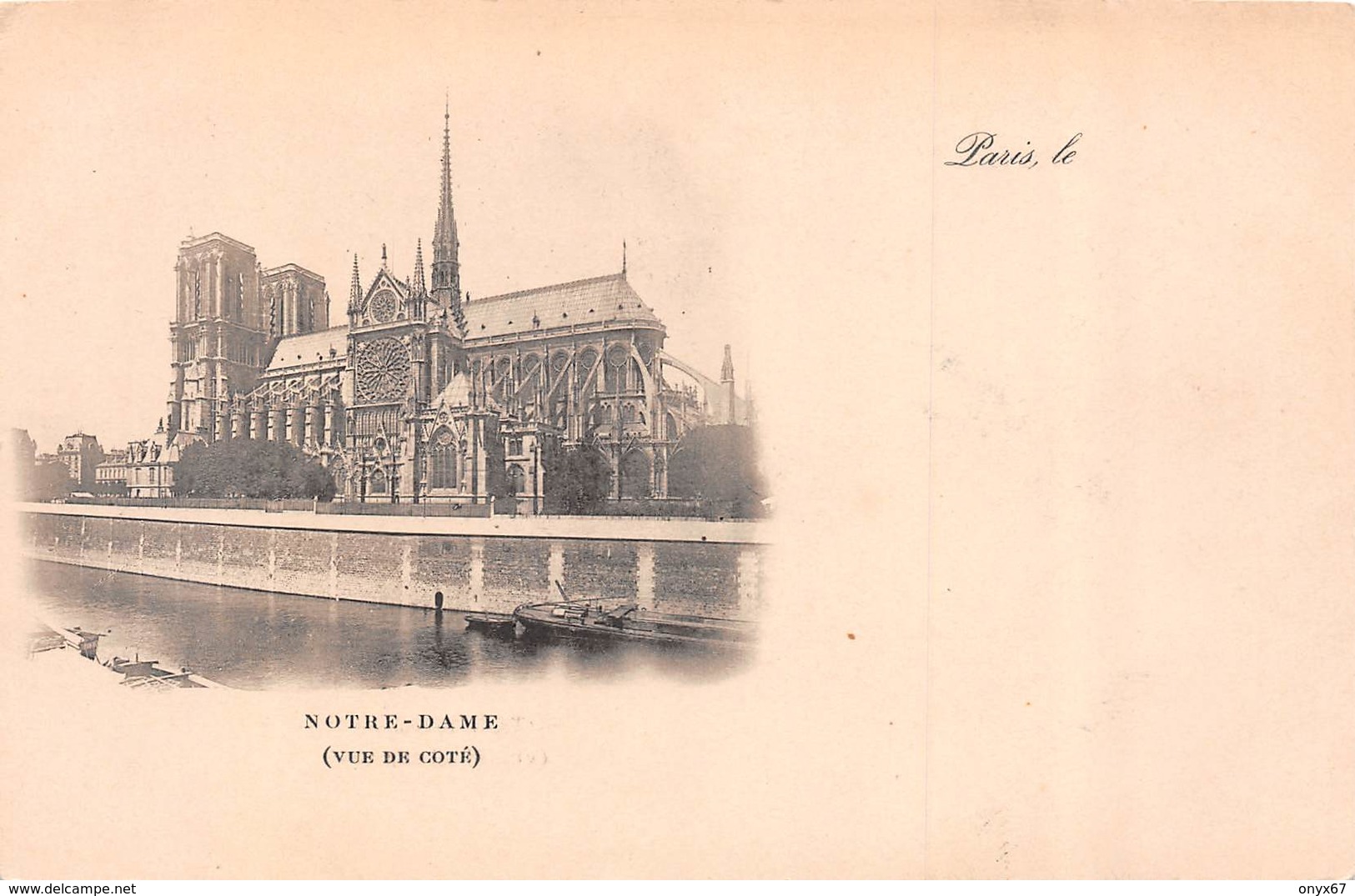 Carte Postale PARIS (75) Cathédrale Notre-Dame 1163-1260 Flèche Tombée 15-04-2019-Religion-Eglise-Bâteau-Péniche - Eglises