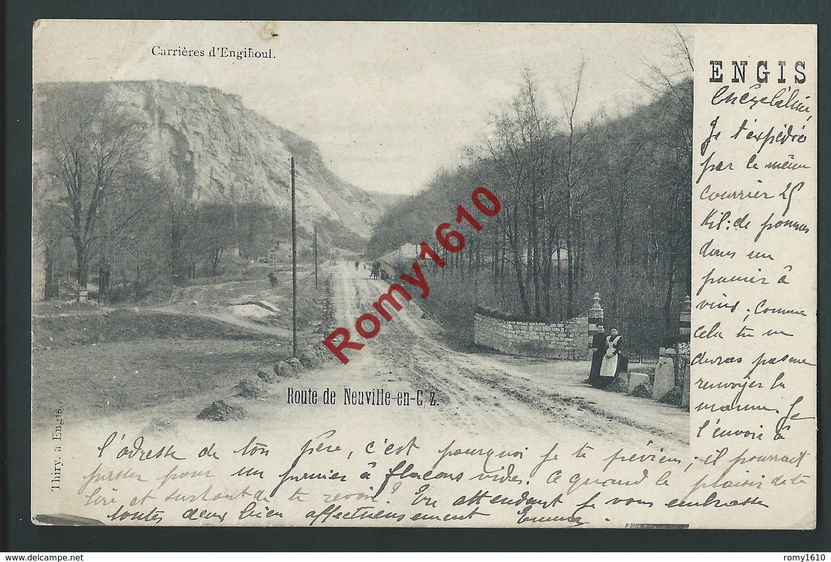 Engis - Les Roches D'Engihoul (Ingihoul) - Route De Neuville En Condroz. Carte Animée - Engis