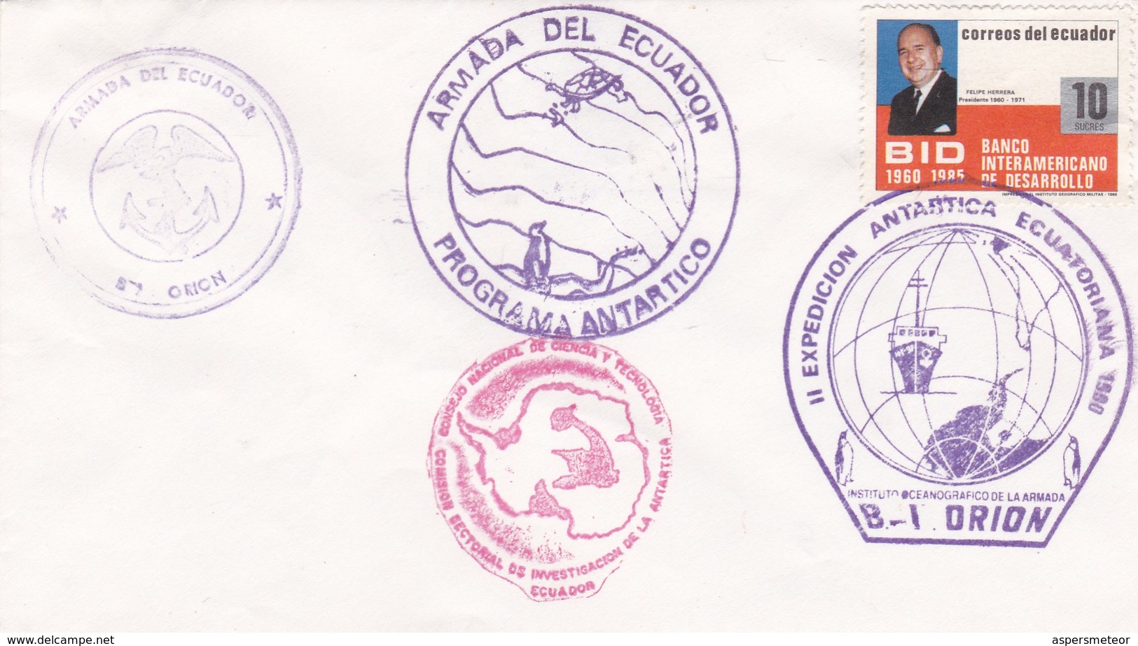 II EXPEDICION ANTARTIDA ECUATORIANA ARMADA DEL ECUADOR  AÑO 1990 - BLEUP - Spedizioni Antartiche