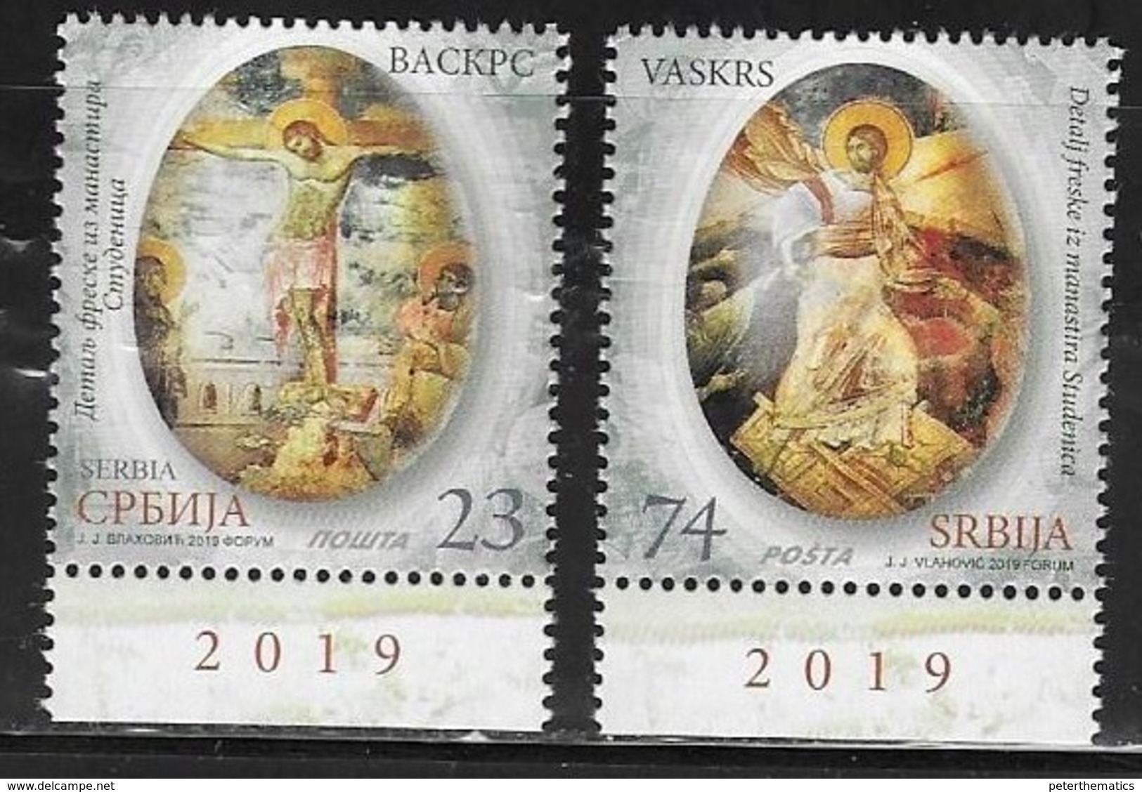 SERBIA, 2019, MNH, EASTER ,2v - Easter