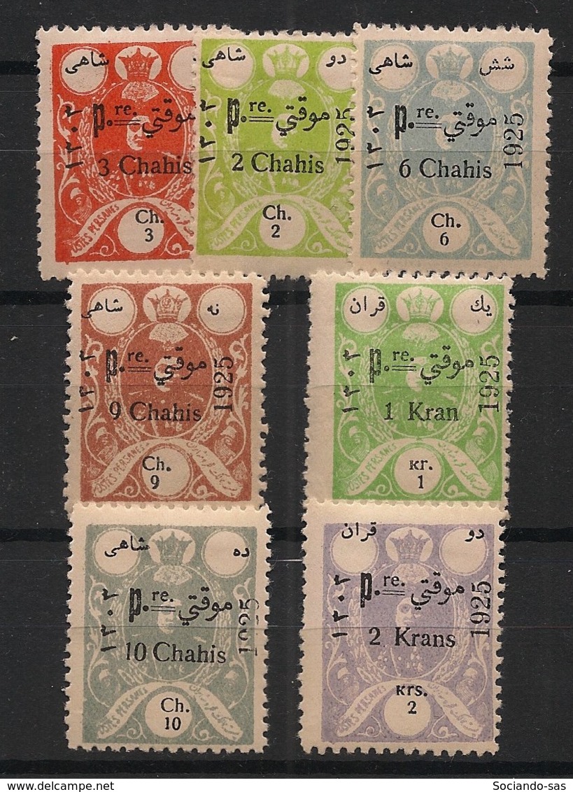 Iran - 1925 - N°Yv. 477 à 483 - Série Complète - Neuf * / MH VF - Iran