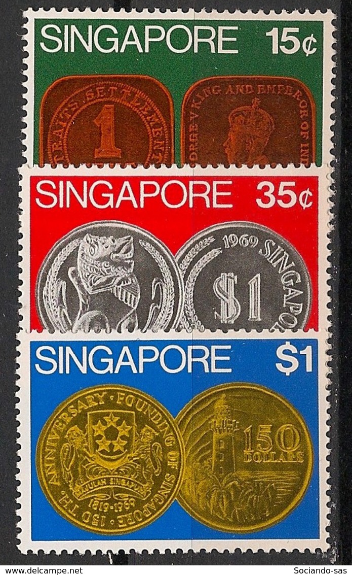 Singapore - 1972 - N°Yv. 149 à 151 - Monnaies - Neuf Luxe ** / MNH / Postfrisch - Singapur (1959-...)