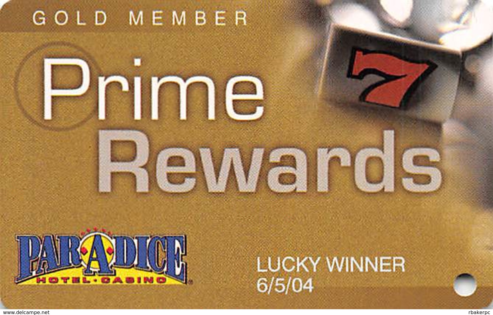 Par-A-Dice Casino - East Peoria, IL - Slot Card - Lucky Winner Printing - Casino Cards