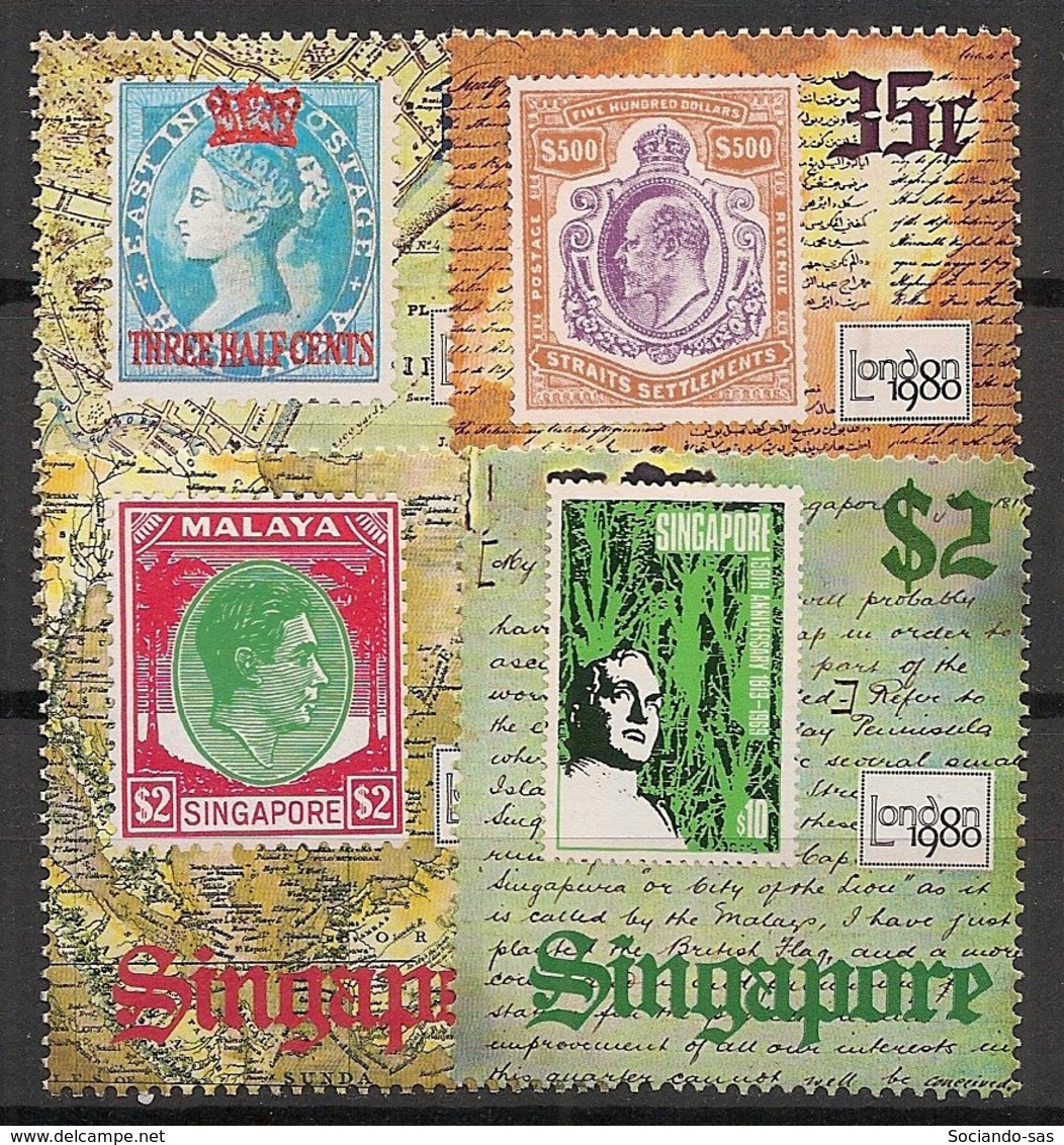 Singapore - 1980 - N°Yv. 347 à 350 - London 1980 - Neuf Luxe ** / MNH / Postfrisch - Singapur (1959-...)