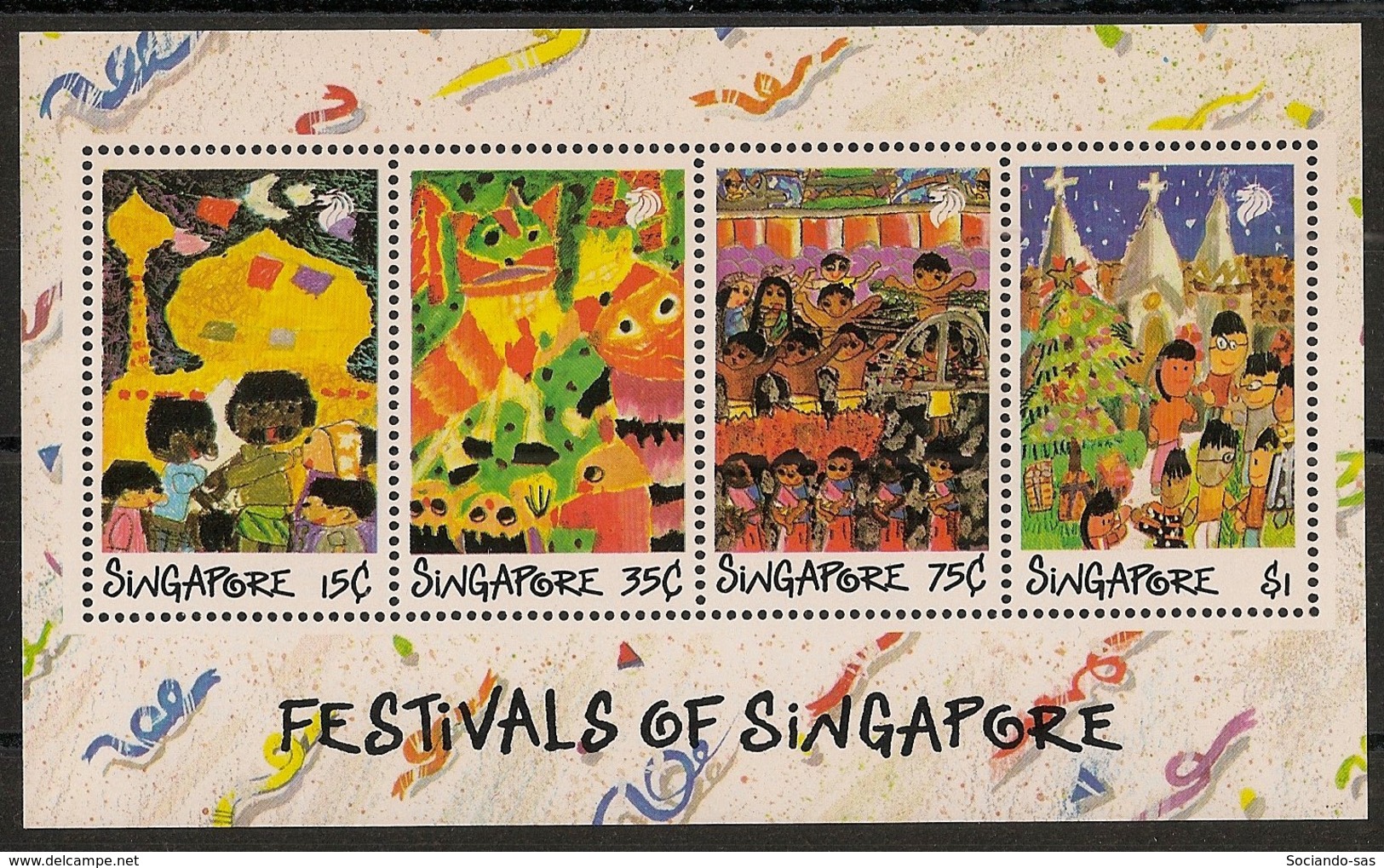 Singapore - 1989 - Bloc Feuillet BF N°Yv. 22 - Festivals - Neuf Luxe ** / MNH / Postfrisch - Singapur (1959-...)