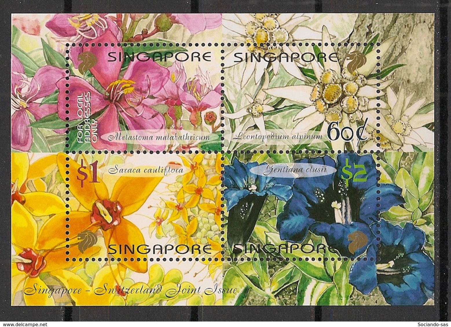 Singapore - 2001 - Bloc Feuillet BF N°Yv. 81 - Flore / Flowers - Neuf Luxe ** / MNH / Postfrisch - Andere & Zonder Classificatie