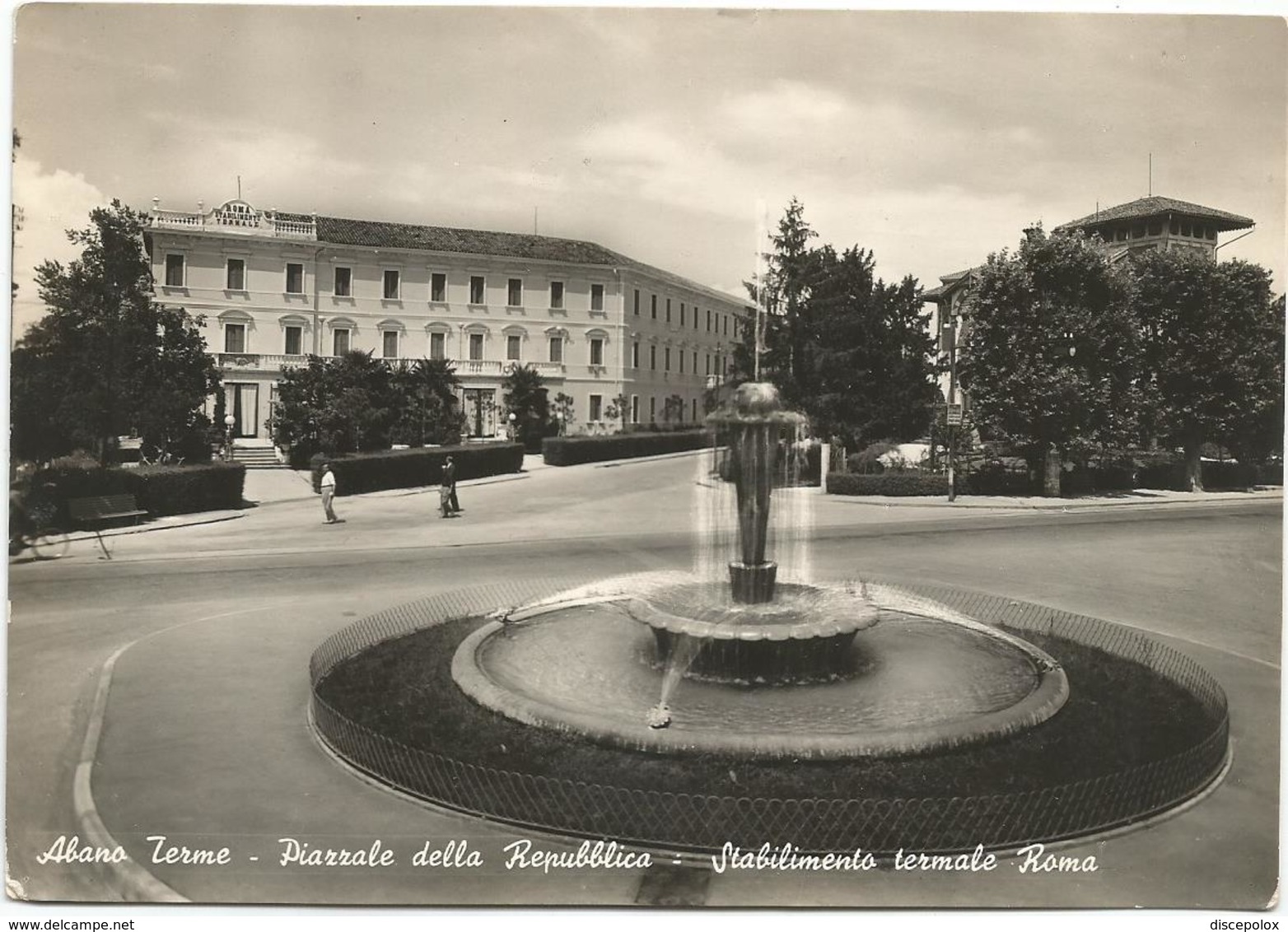 W2643 Abano Terme (Padova) - Piazzale Della Repubblica - Stabilimento Termale Roma / Viaggiata 1953 - Altri & Non Classificati