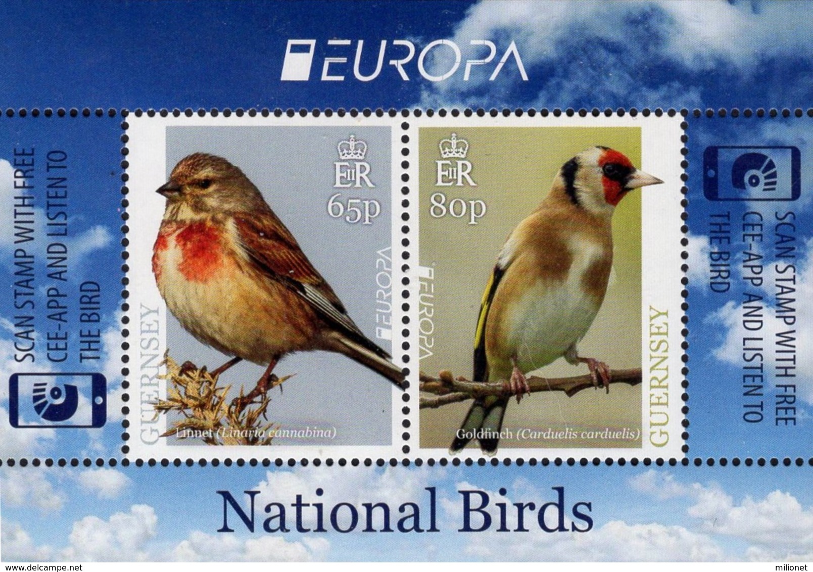 GUERNSEY GUERNESEY 2019 EUROPA BIRDS S/S Souvenir Sheet ** - 2019