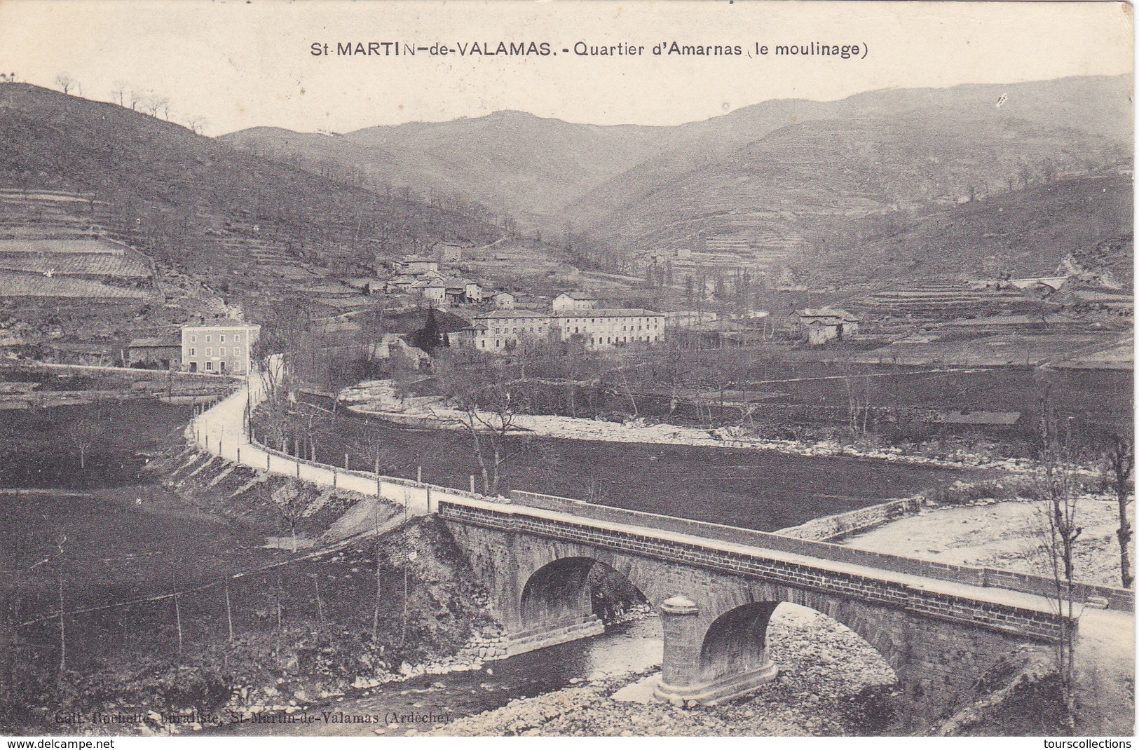 CPA 07 @ SAINT MARTIN DE VALAMAS - Quartier D'Amarnas , Le Moulinage En 1911 - Saint Martin De Valamas
