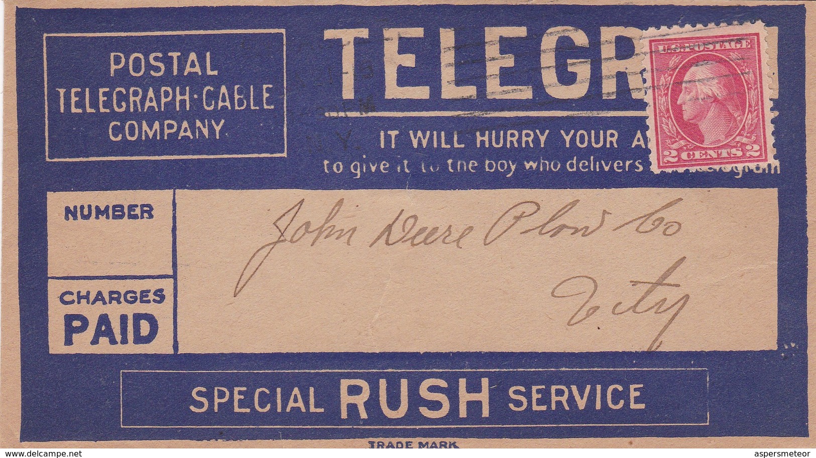 POSTAL TELEGRAPH CABLE COMPANY CIRCULEE USA 1945 - BLEUP - Lettres & Documents