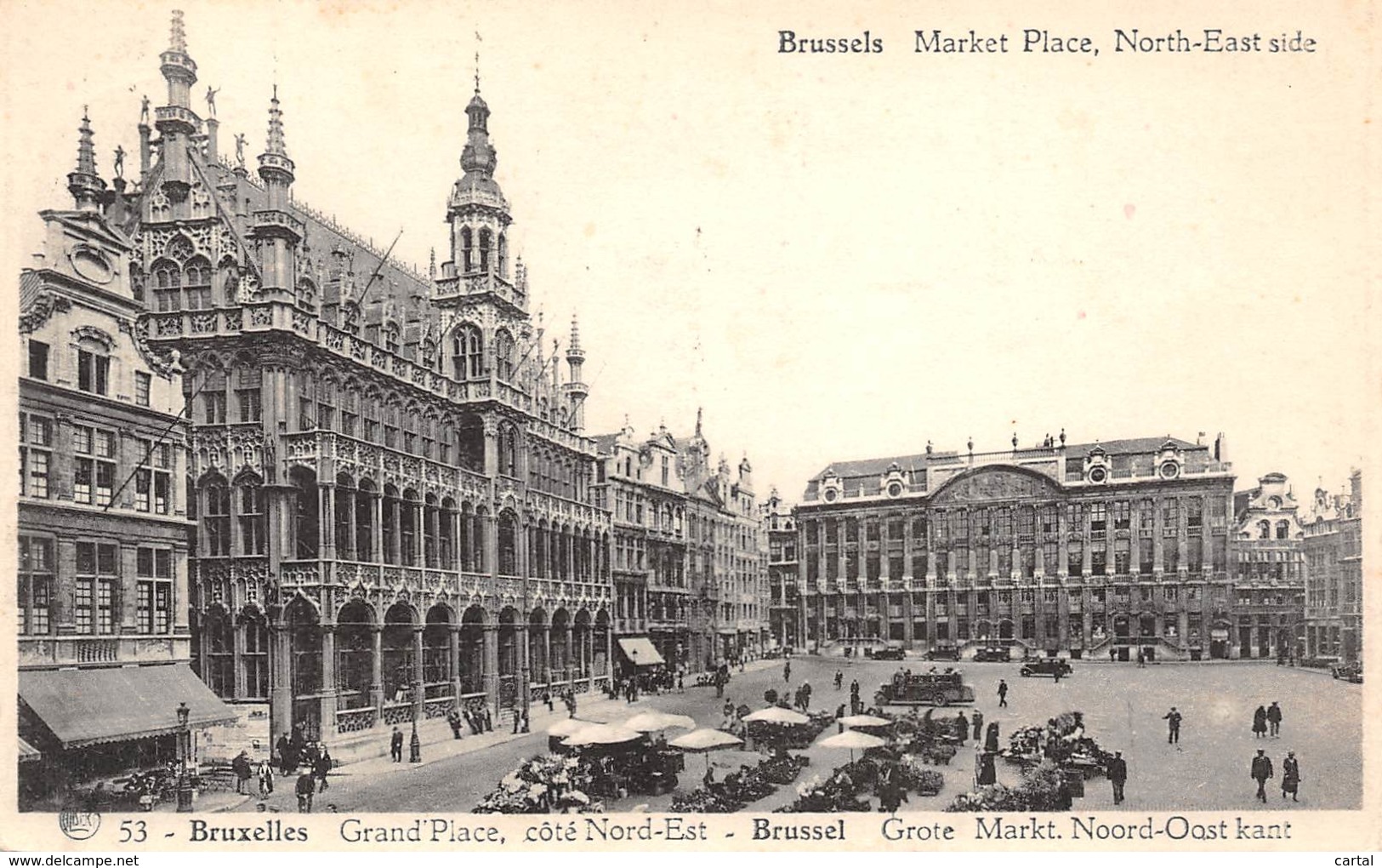 BRUXELLES - Grand'Place, Côté Nord-Est - Marktpleinen, Pleinen