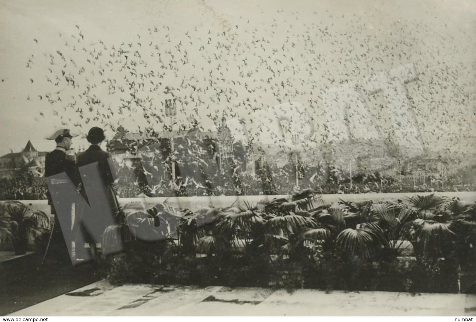 1957 VERY RARE QUEEN ELIZABETH II VISIT - PARQUE EDUARDO VII - LISBON - PORTUGAL. ORIGINAL REAL PHOTO - Lieux