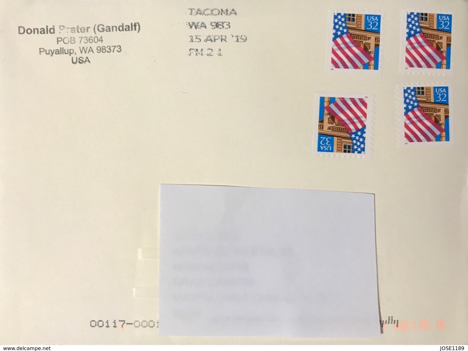 ◆◆◆USA     2019  AIR  MAIL   TO  SPAIN++++ - Briefe U. Dokumente