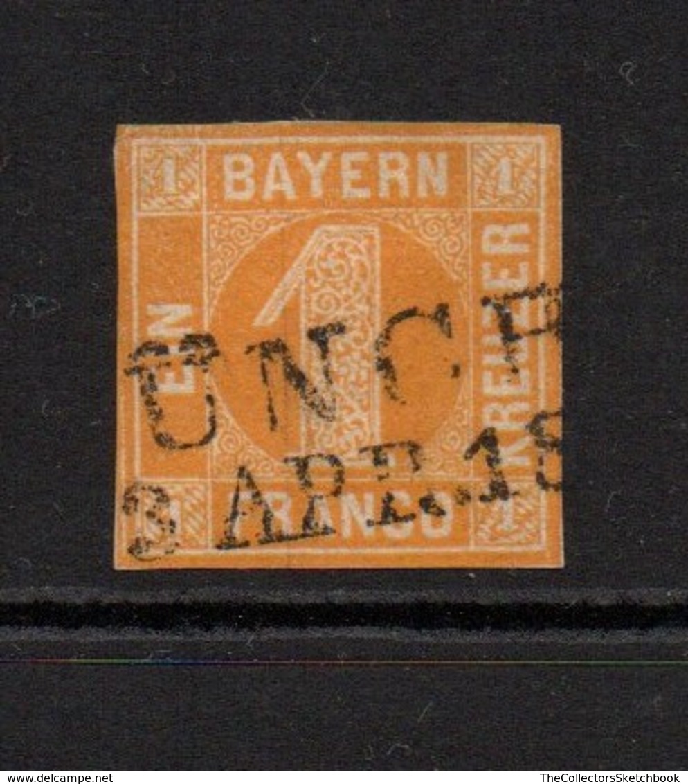 Bayern 1850 1K Yellow Good Used. - Autres & Non Classés