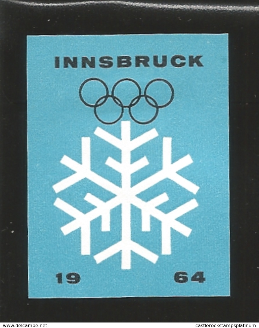 O) 1964 AUSTRIA, CINDERELLA, WINTER OLYMPIC GAMES -INNSBRUCK- STAR -DENDRITA, XF - Sonstige & Ohne Zuordnung