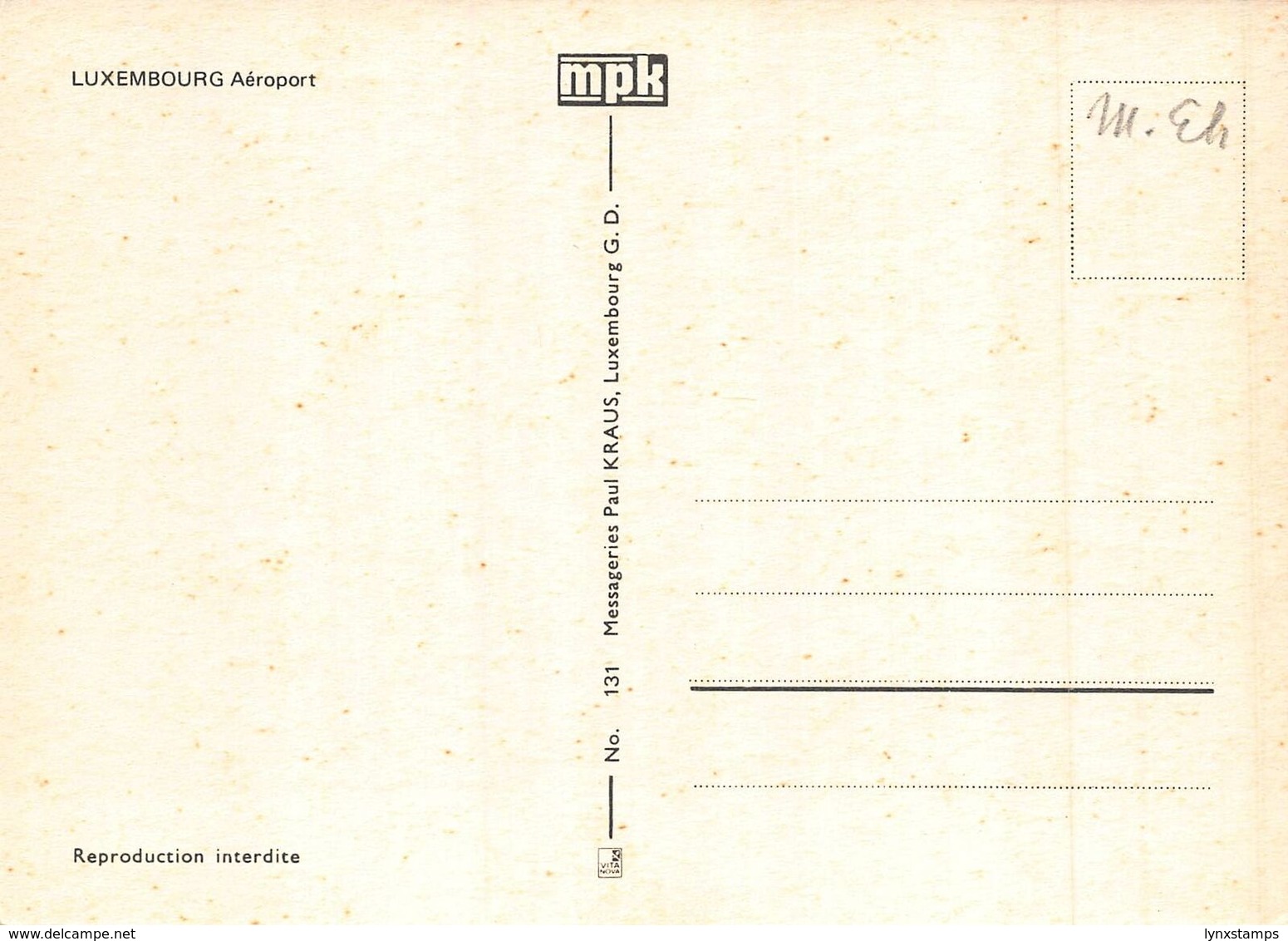 Luxembourg Aeroport Luxair Airplane Airport Postcard - Autres & Non Classés