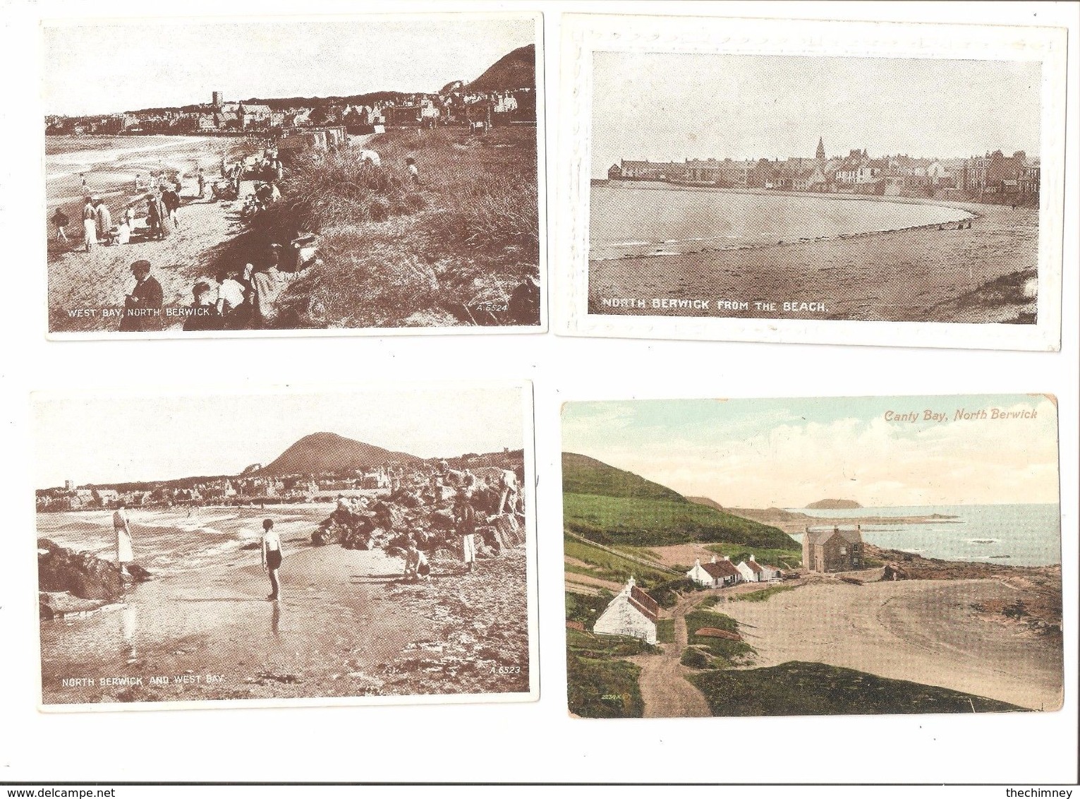 Four North Berwick East Lothian Scotland Postcards - East Lothian