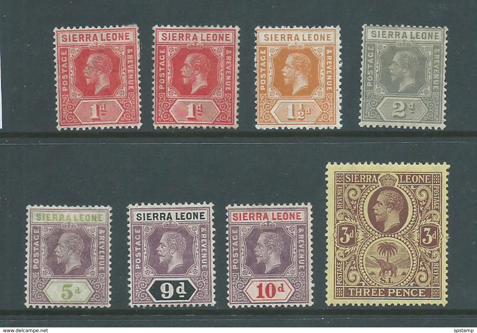 Sierra Leone 1912 - 1921 KGV Part Set Of 7 To 3d Mint - Sierra Leone (...-1960)