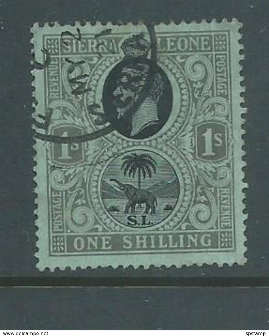 Sierra Leone 1912 - 1916 KGV & Elephant 1 Shilling FU - Sierra Leone (...-1960)