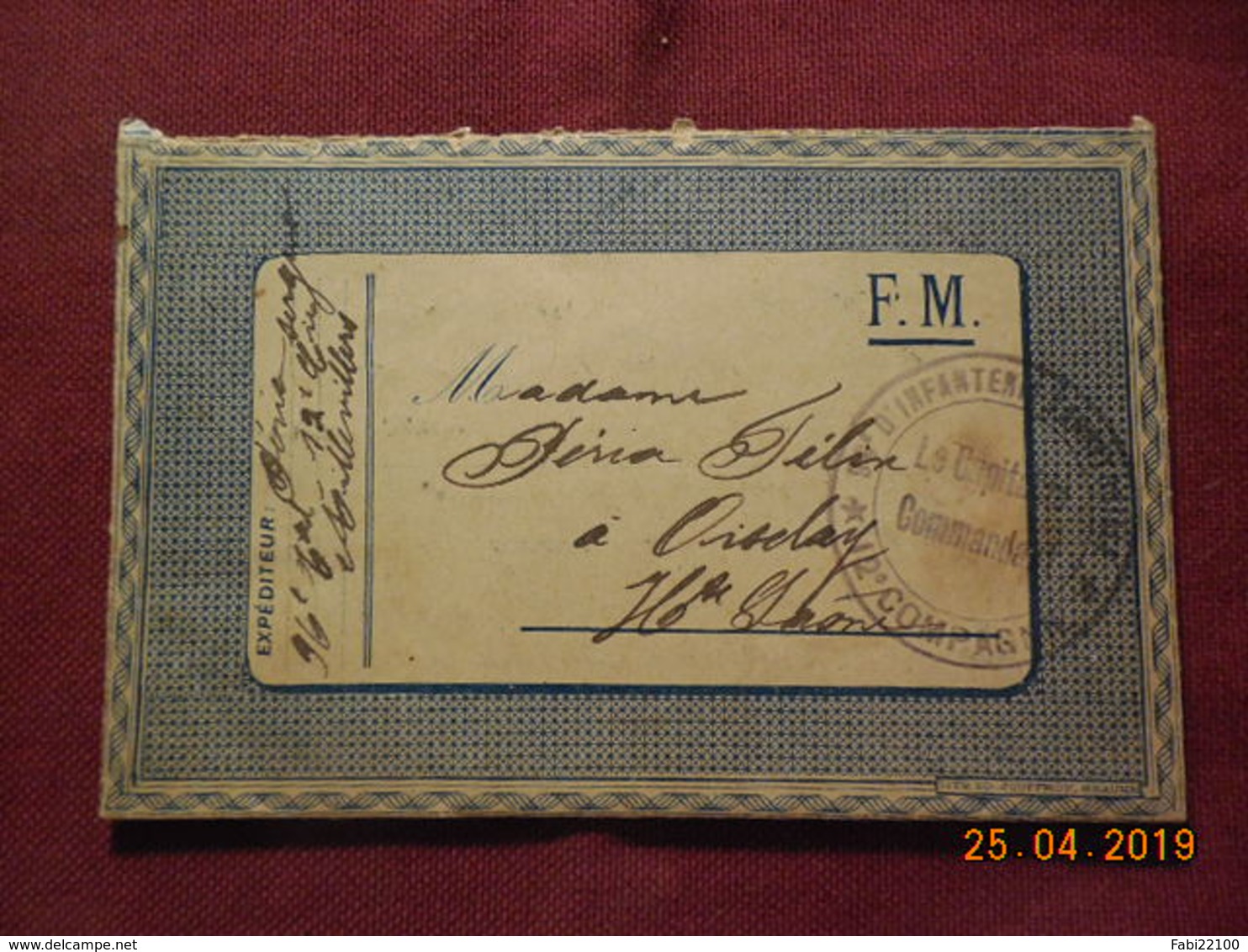 Carte-Lettre En FM De 1916 à Destination De Oiselay - Lettres & Documents