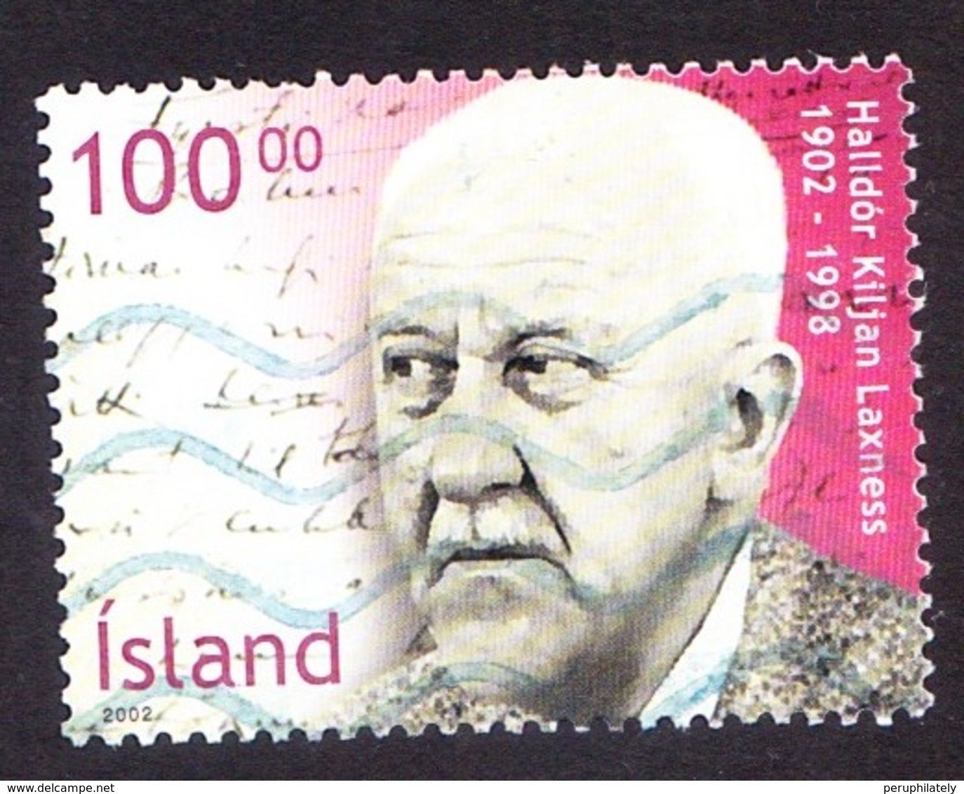 Iceland 2002 The 100th Anniversary Of The Birth Of Nobel Prize Winner Halldor Laxness - Usados