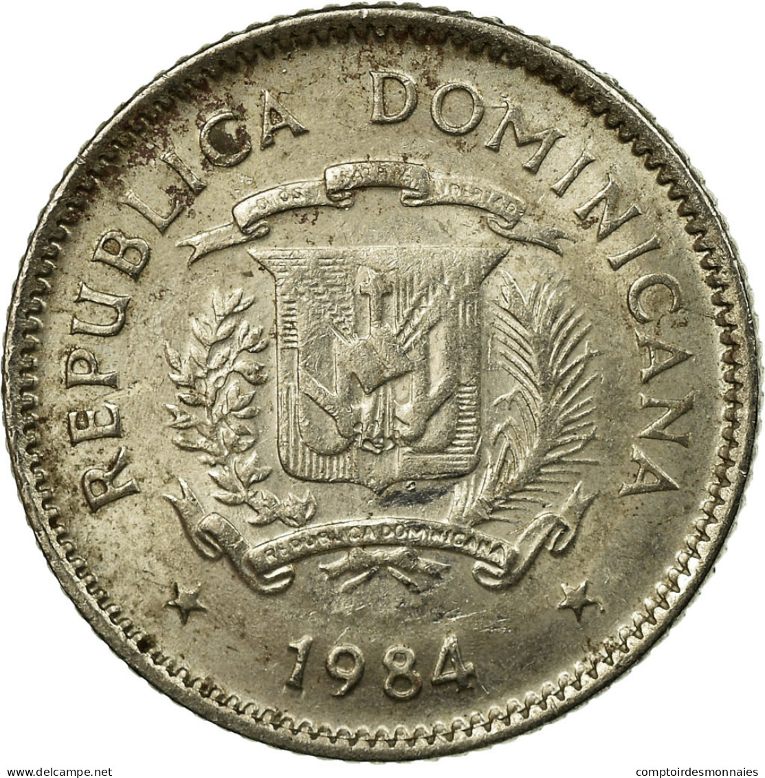 Monnaie, Dominican Republic, 10 Centavos, 1984, Dominican Republic Mint, Mexico - Dominicaine