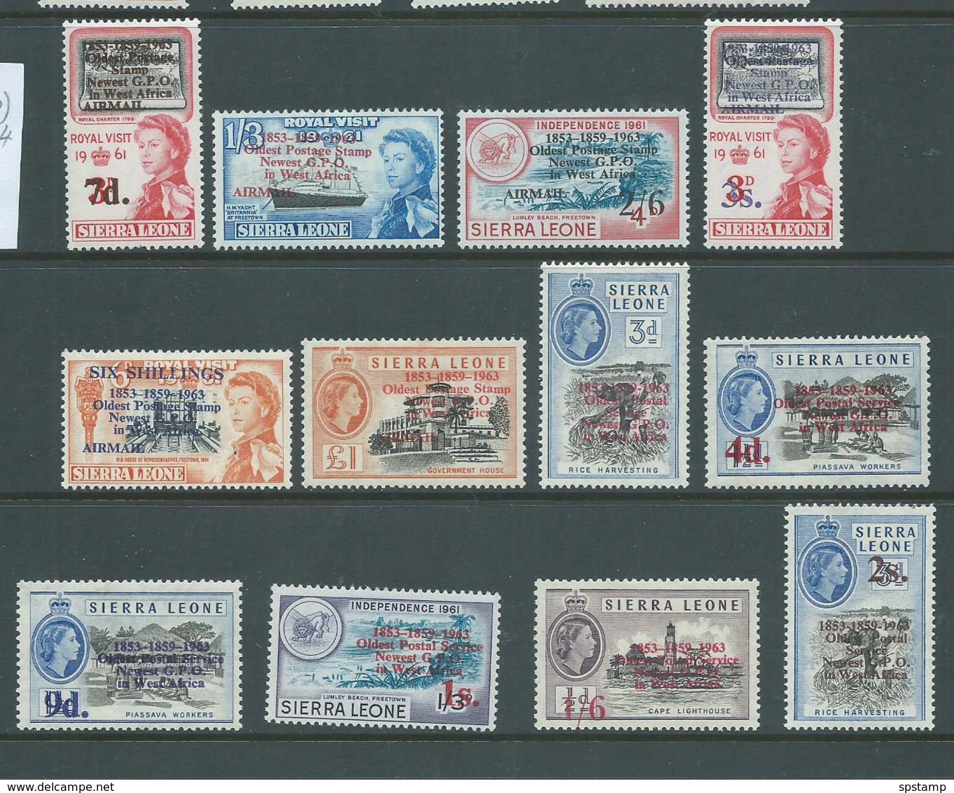 Sierra Leone 1963 Postal Anniversary Set 12 MLH - Sierra Leone (1961-...)