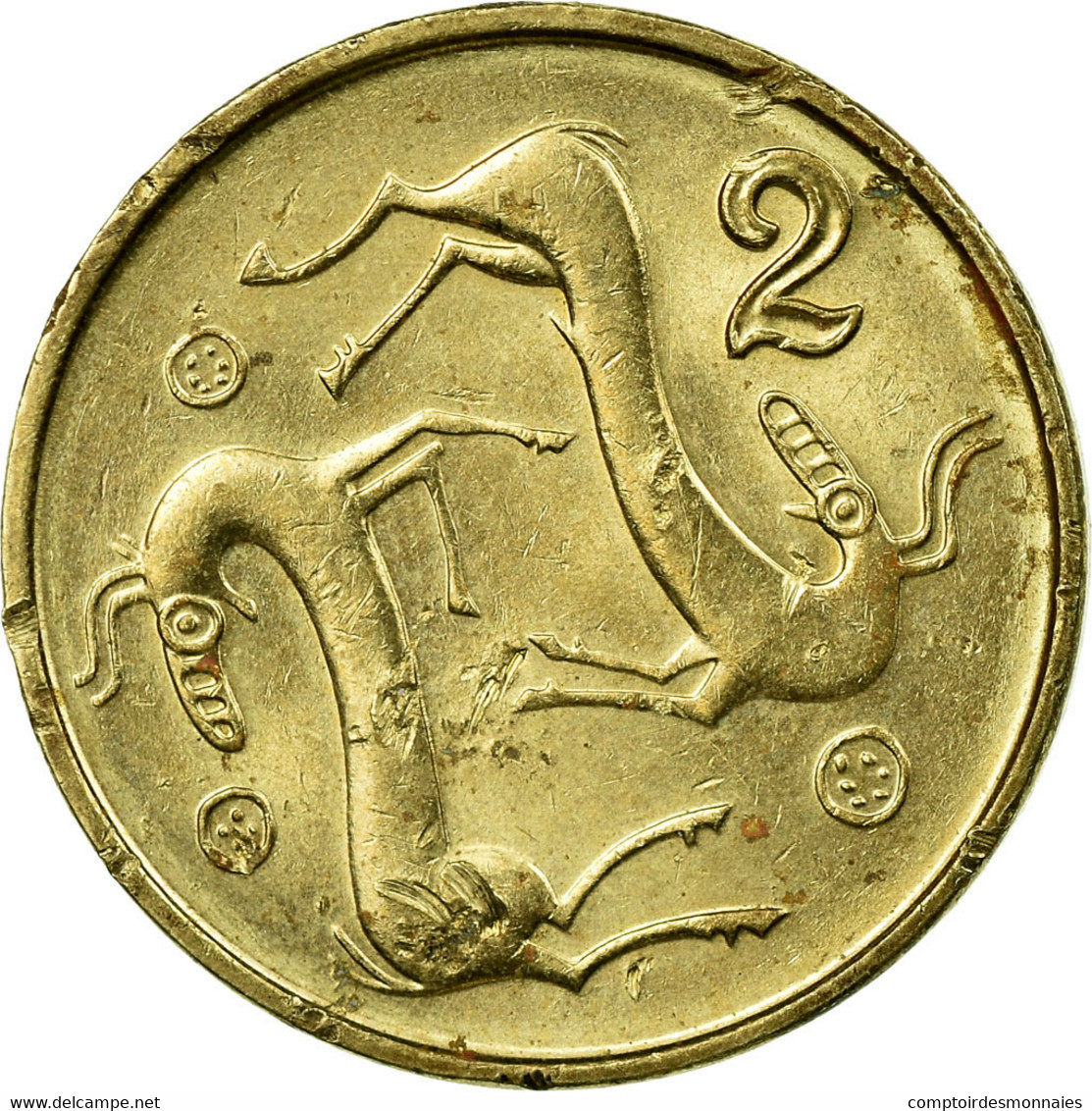 Monnaie, Chypre, 2 Cents, 1998, TTB, Nickel-brass, KM:54.3 - Chypre