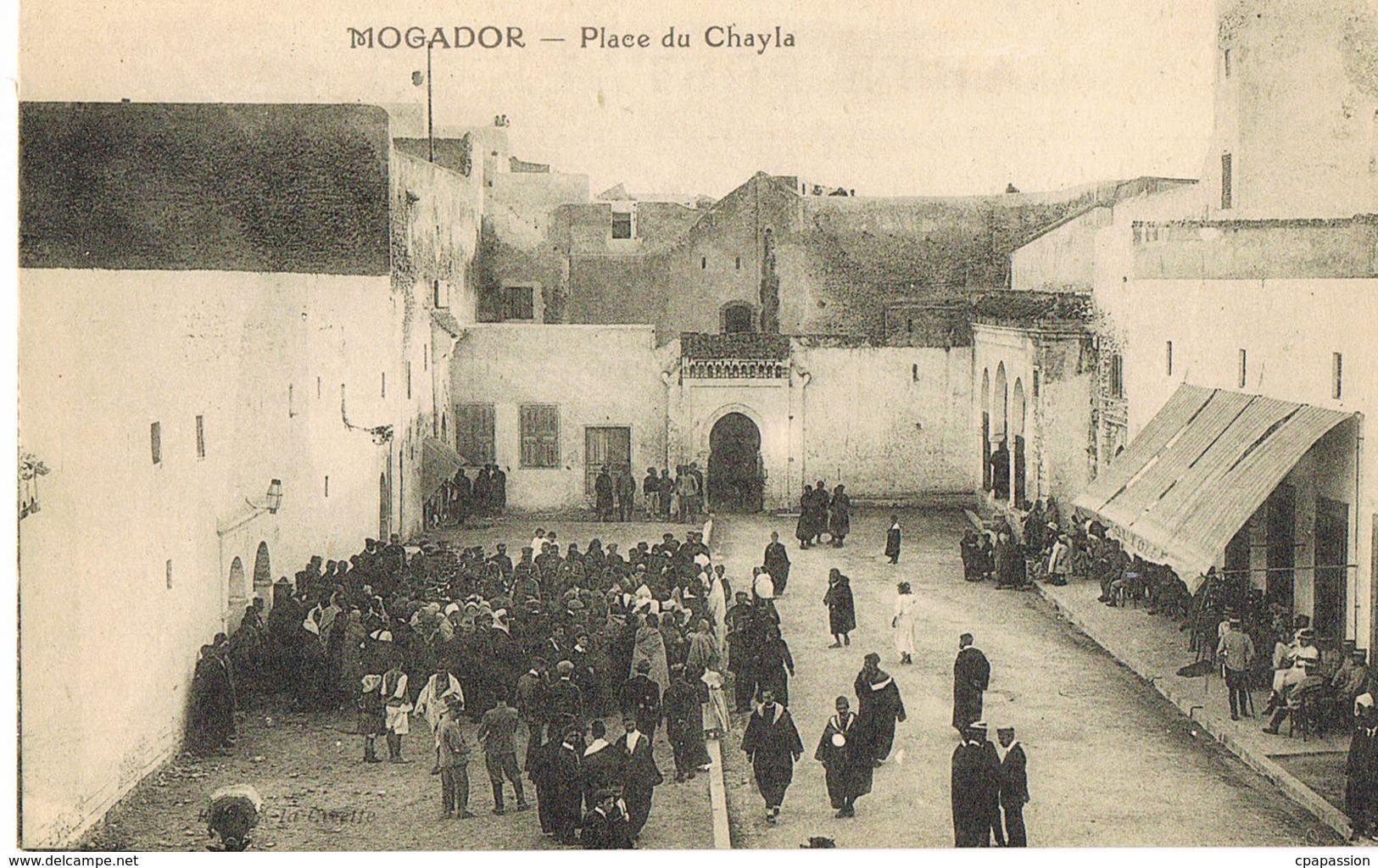Mogador - Maroc- Place Du Chayla  -  Cpa  Animée   - Paypal Sans Frais - Autres & Non Classés