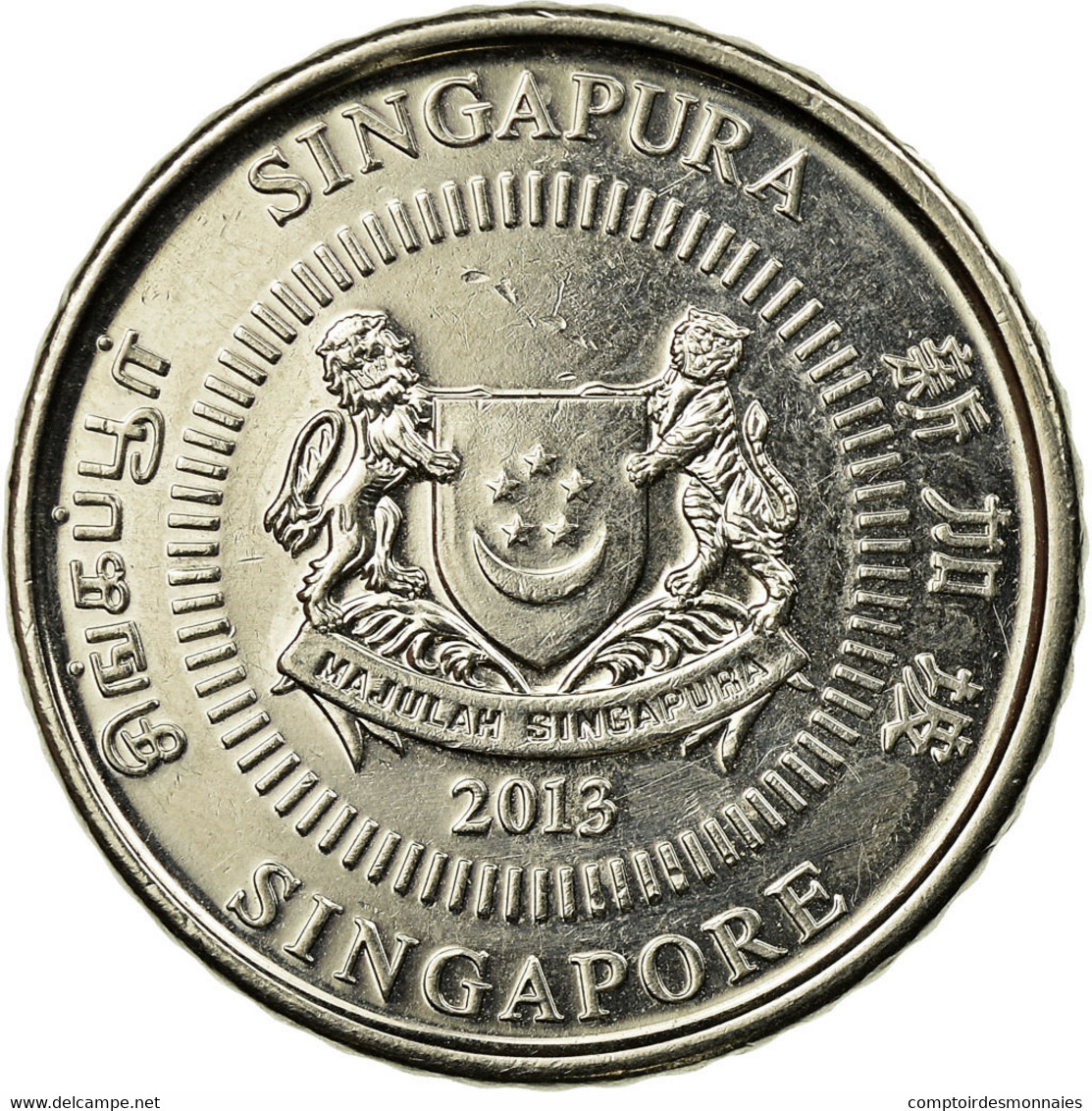 Monnaie, Singapour, 50 Cents, 2013, Singapore Mint, TTB, Copper-nickel - Singapour