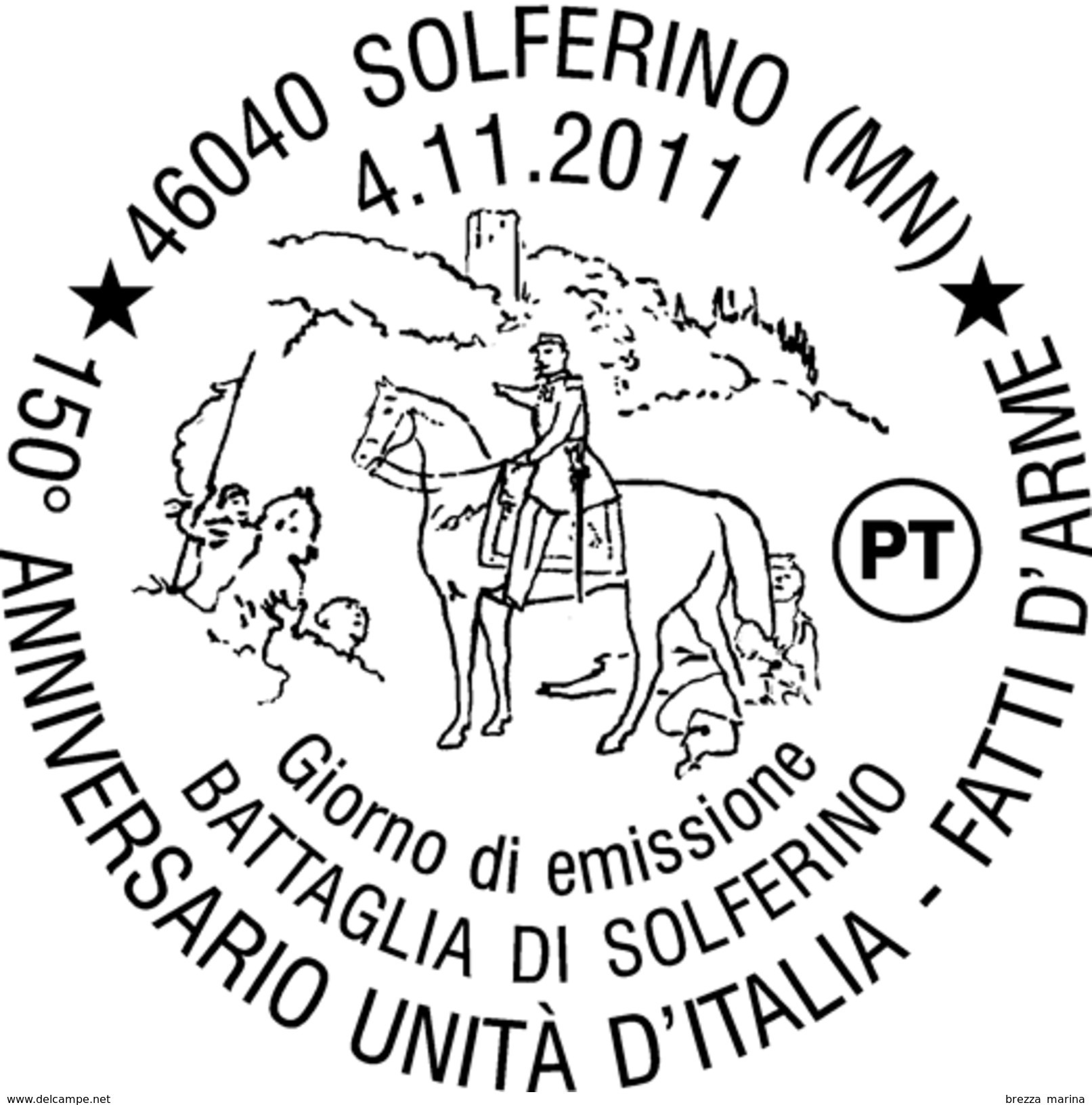 ITALIA - Usato - 2011 - Fatti D'arme - Seconda Guerra D'indipendenza, Battaglia Di Solferino, 1859 - 0,60 - 2011-20: Oblitérés