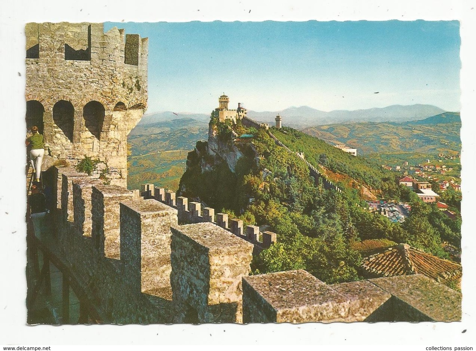 Cp, SAINT MARIN,  Republica Di SAN MARINO ,  Le Tre Torri, Vierge - Saint-Marin