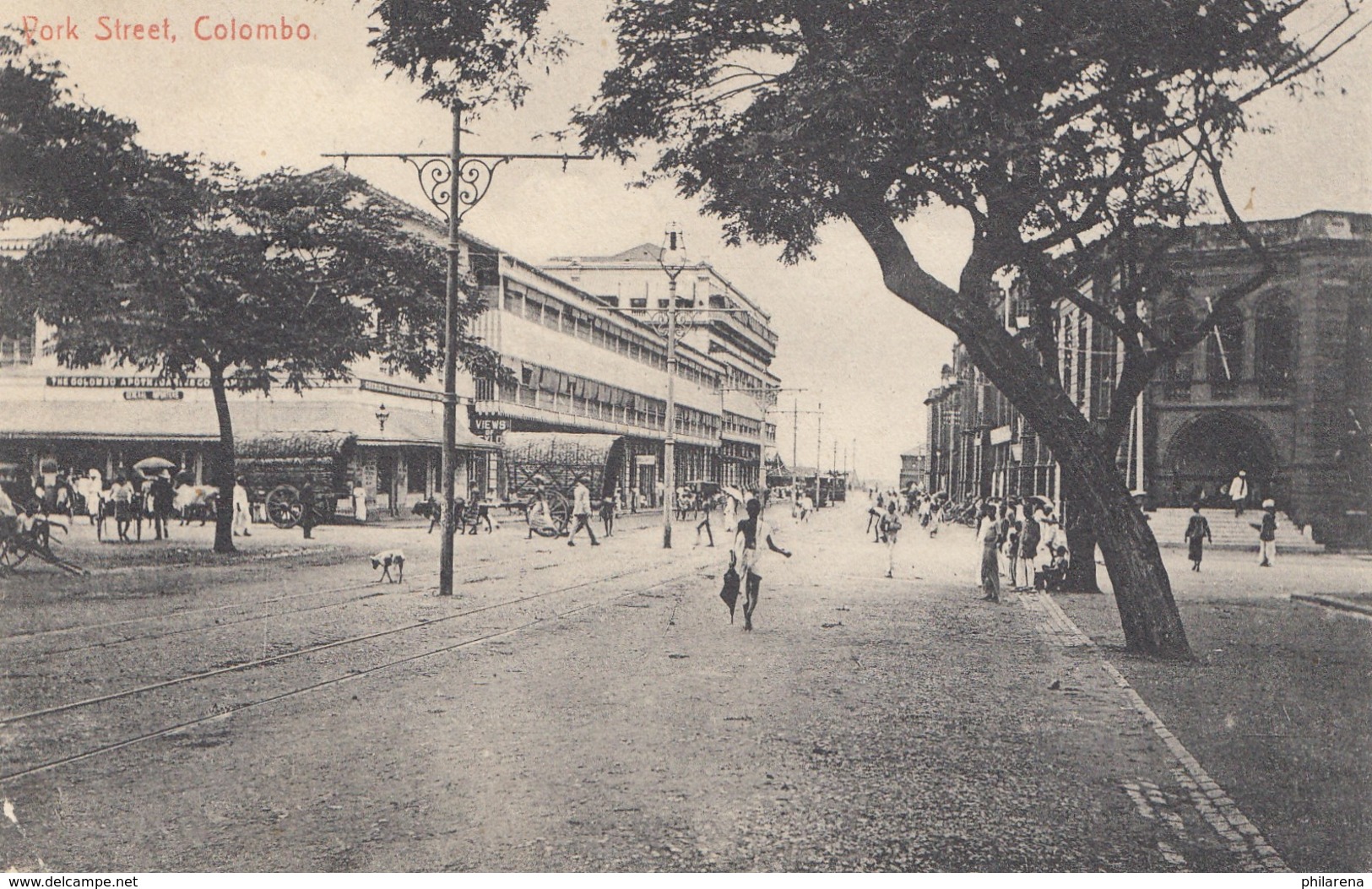 Ceylon1907 Picture Post Card Colombo Pork Street To Inf. Regiment Triest/Austria - Sri Lanka (Ceylon) (1948-...)