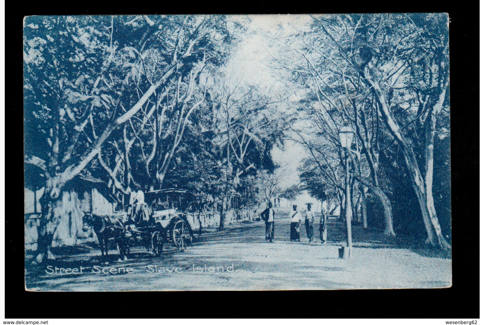 CEYLON Street Scene - Slave Island Ca 1920 OLD POSTCARD - Sri Lanka (Ceylon)