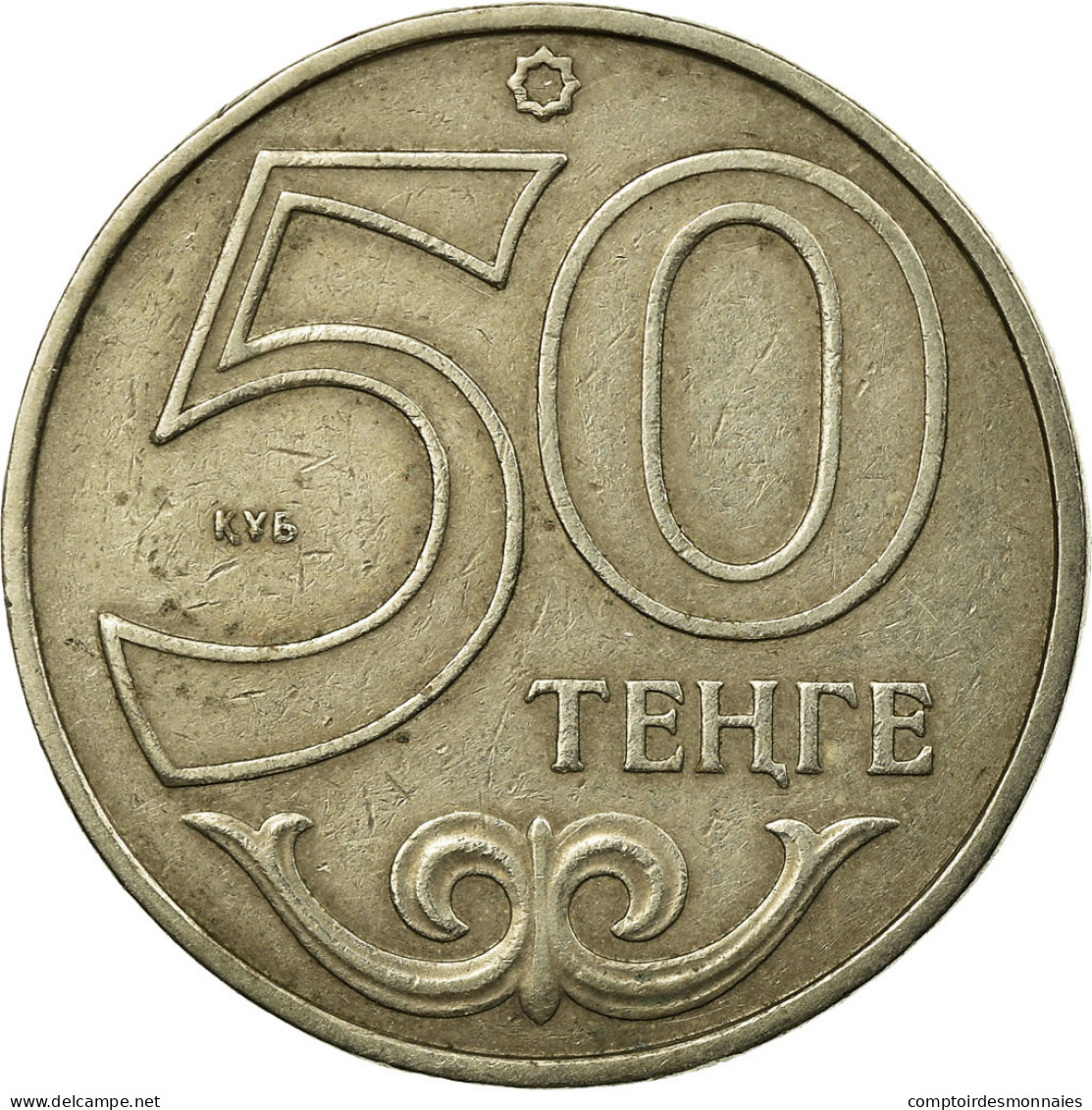 Monnaie, Kazakhstan, 50 Tenge, 2002, Kazakhstan Mint, TTB, Copper-Nickel-Zinc - Kazakhstan