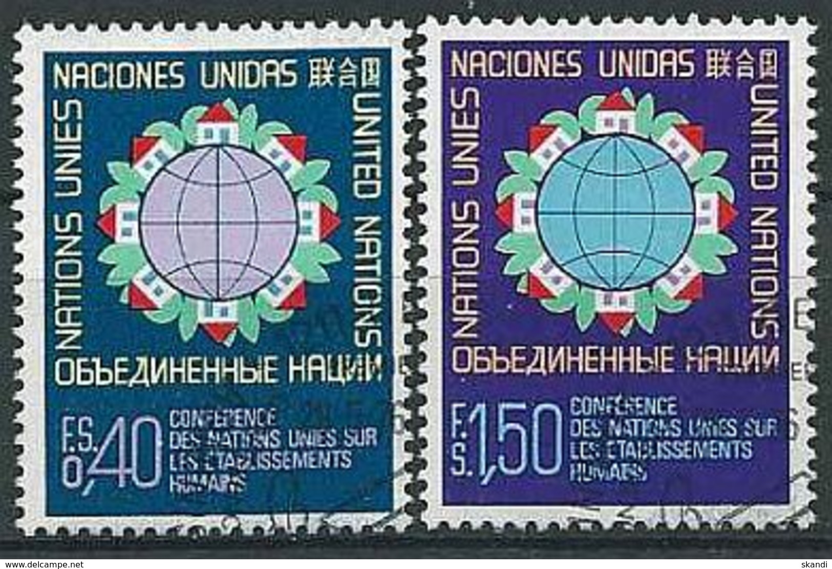 UNO GENF 1976 Mi-Nr. 58/59 O Used - Aus Abo - Gebraucht