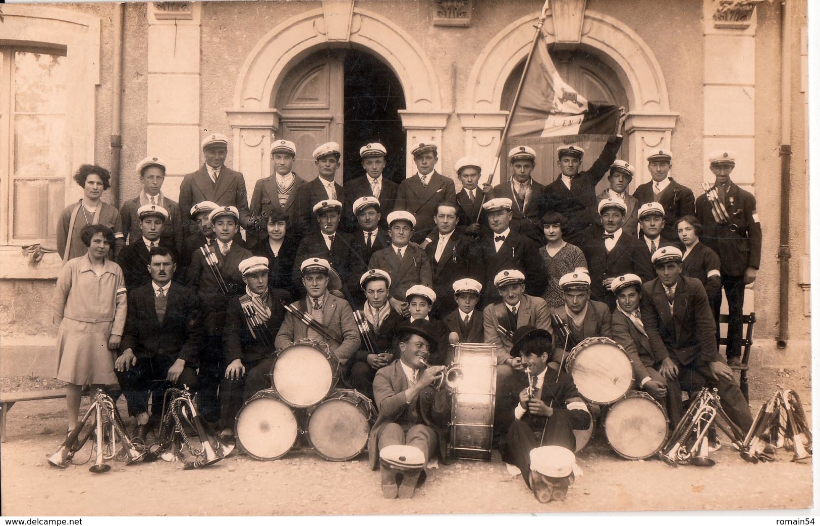 NARBONNE????-CARTE PHOTO DE FANFARE-TAMPON AU DOS VAZQUNZ - Narbonne