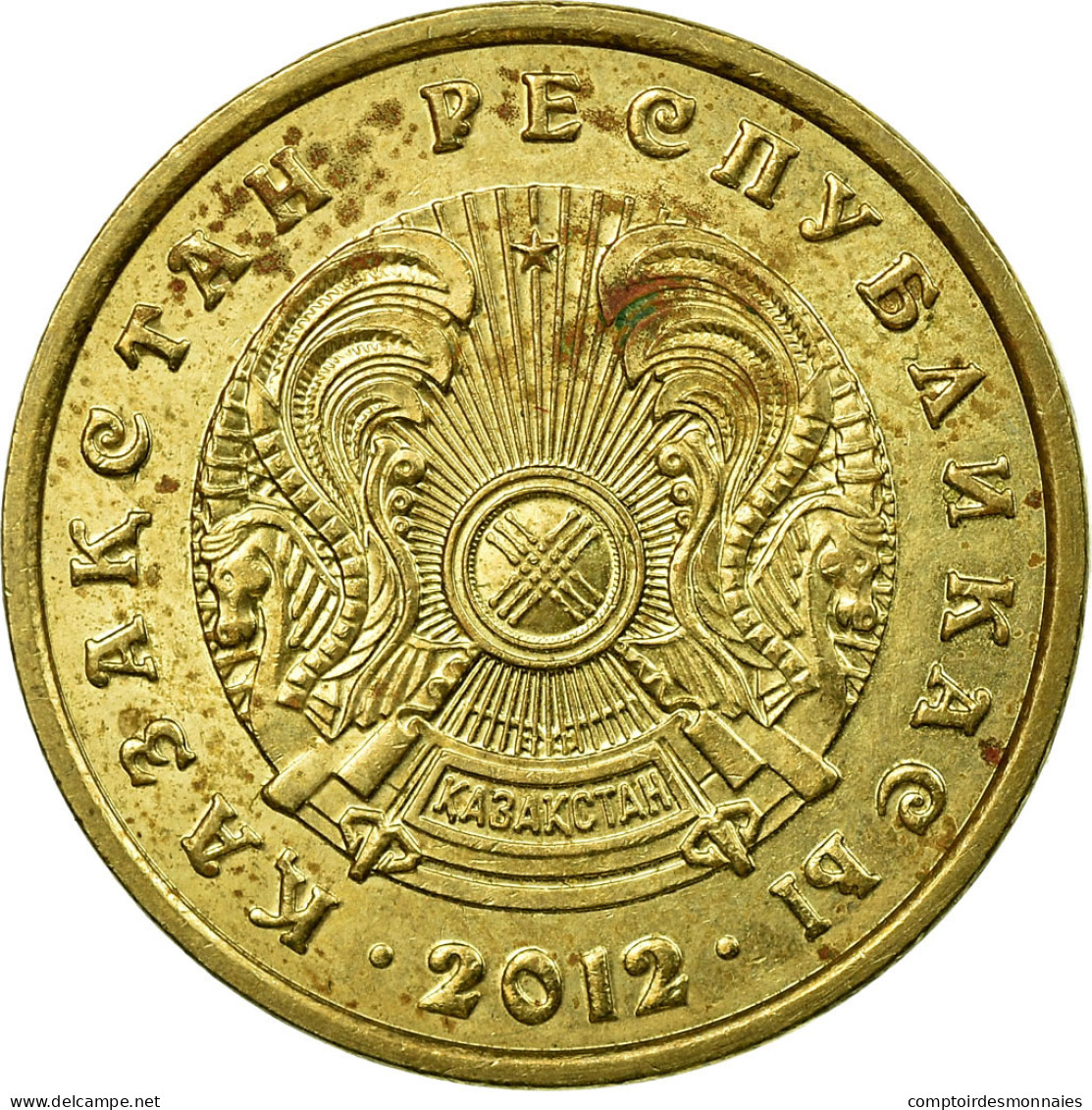 Monnaie, Kazakhstan, 10 Tenge, 2012, Kazakhstan Mint, TTB, Nickel-brass, KM:25 - Kazakhstan