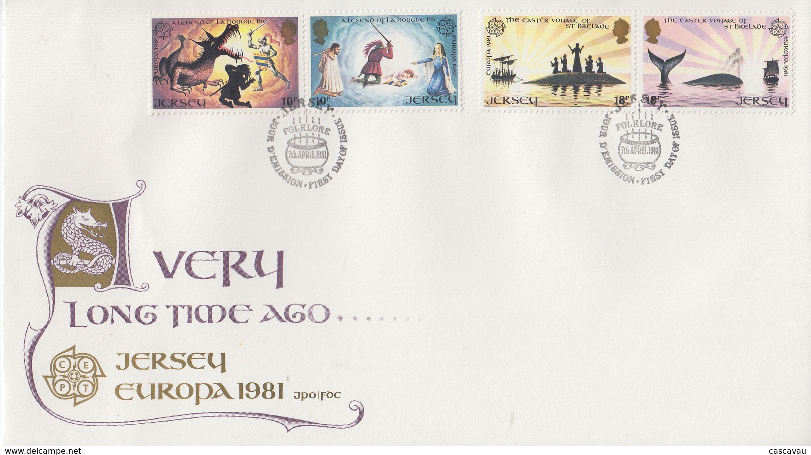 Enveloppe  FDC  1er  Jour   JERSEY    EUROPA    1981 - 1981