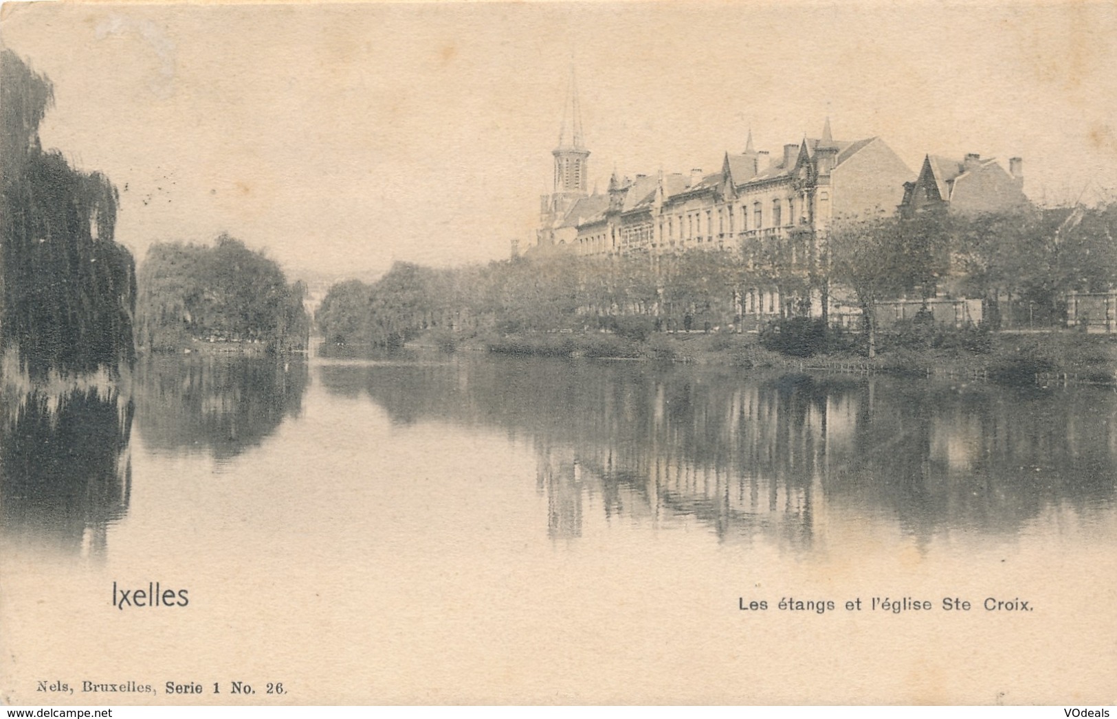 CPA - Belgique - Brussels - Bruxelles - Ixelles - Les étangs Et L'Eglise Ste-Croix - Ixelles - Elsene