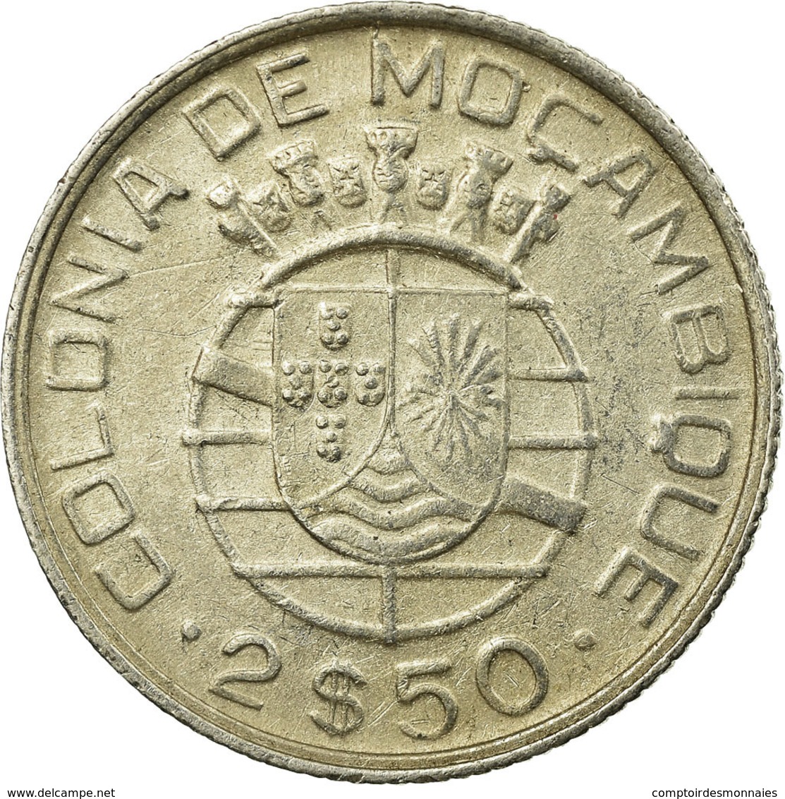 Monnaie, Mozambique, 2-1/2 Escudos, 1950, TTB, Argent, KM:68 - Mozambique