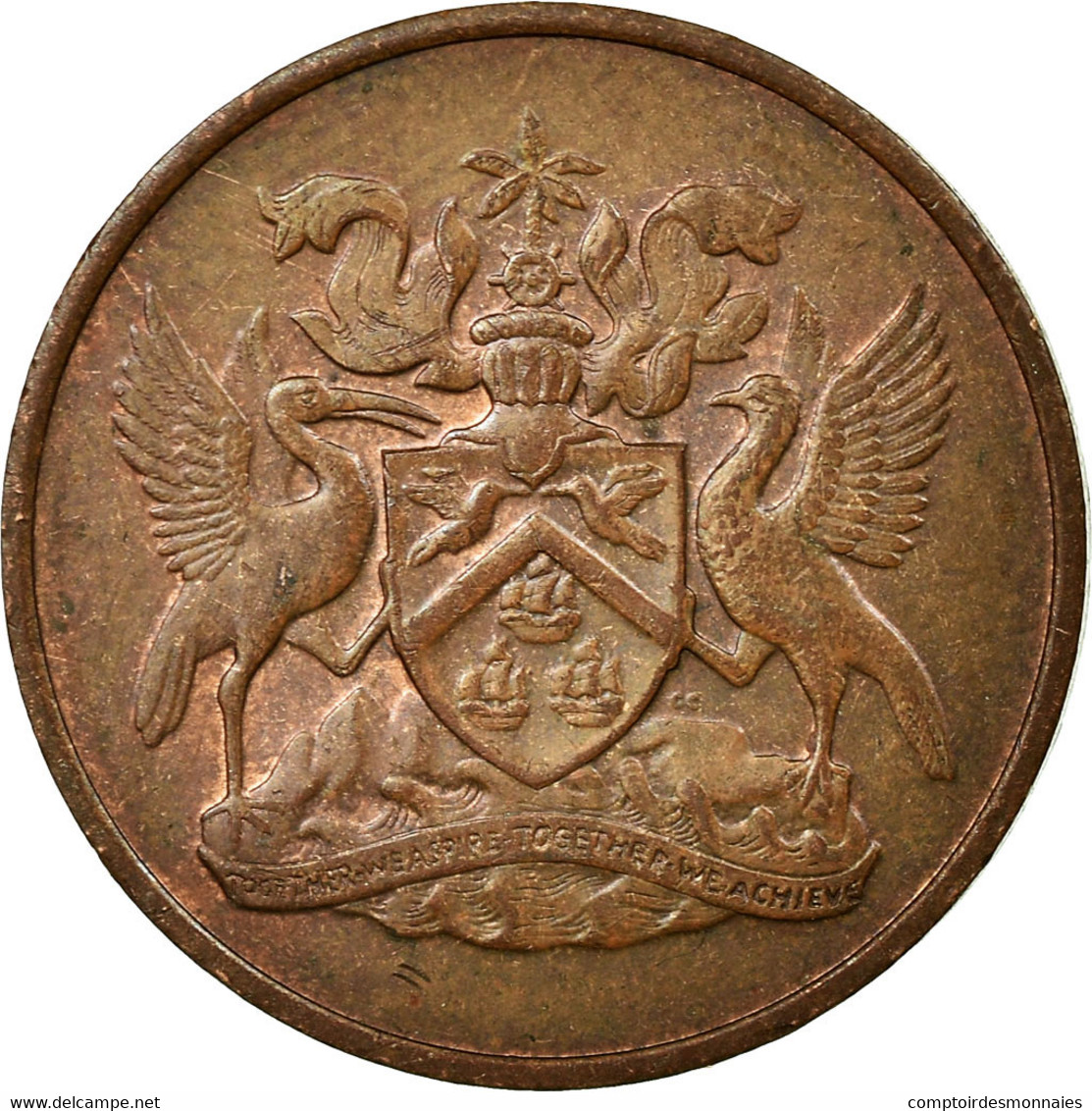 Monnaie, TRINIDAD & TOBAGO, Cent, 1971, Franklin Mint, TB+, Bronze, KM:1 - Trinidad & Tobago
