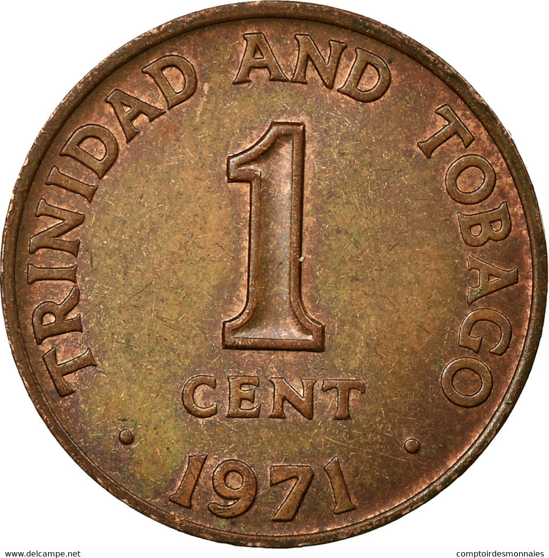 Monnaie, TRINIDAD & TOBAGO, Cent, 1971, Franklin Mint, TB+, Bronze, KM:1 - Trinité & Tobago